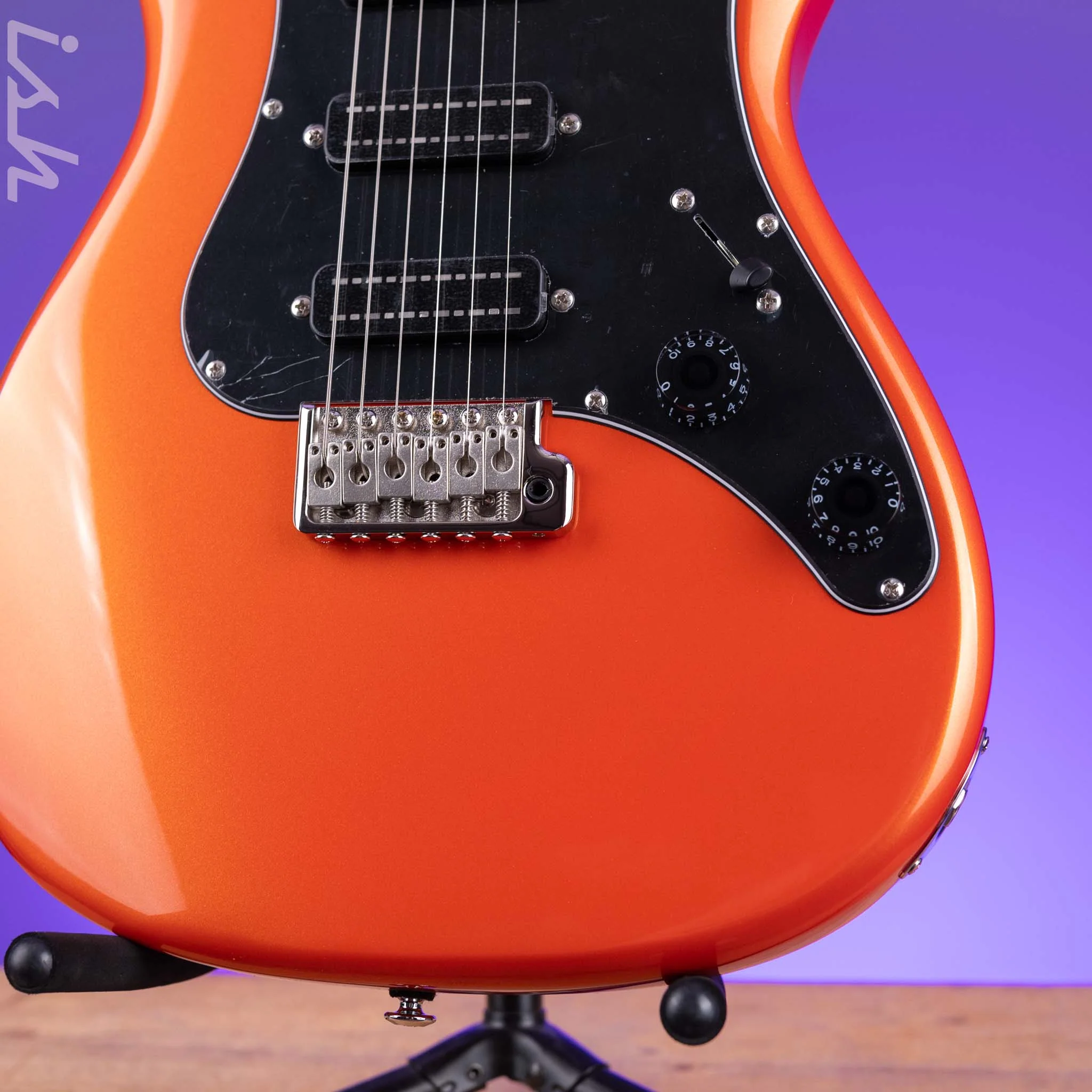 PRS SE NF3 Electric Guitar Metallic Orange Maple Fretboard - Image 4