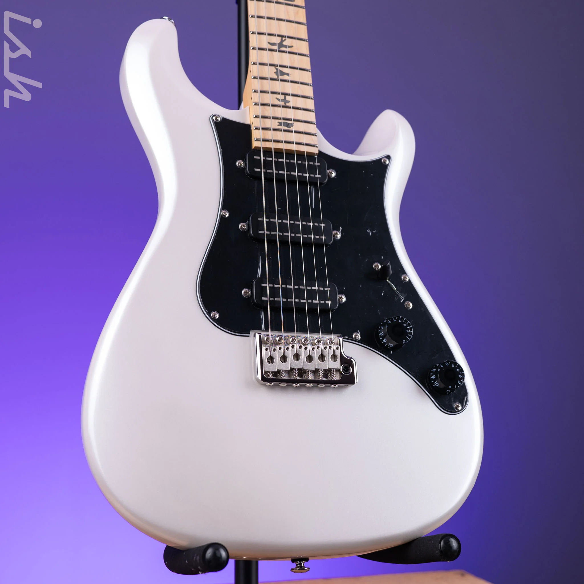 PRS SE NF3 Electric Guitar White Pearl Maple Fretboard Demo