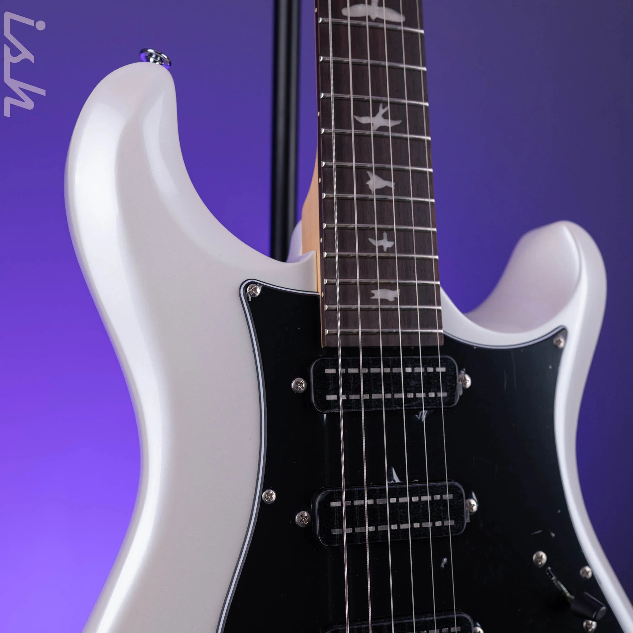 PRS SE NF3 Electric Guitar White Pearl Rosewood Fretboard Demo - Image 3