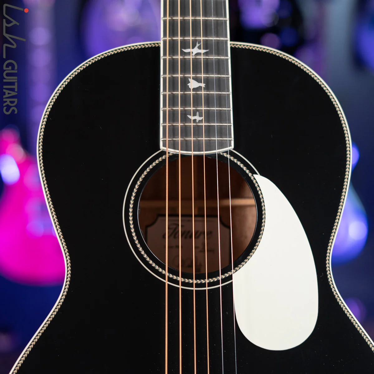 2021 PRS SE P20E Parlor Acoustic Guitar Black Top - Image 3