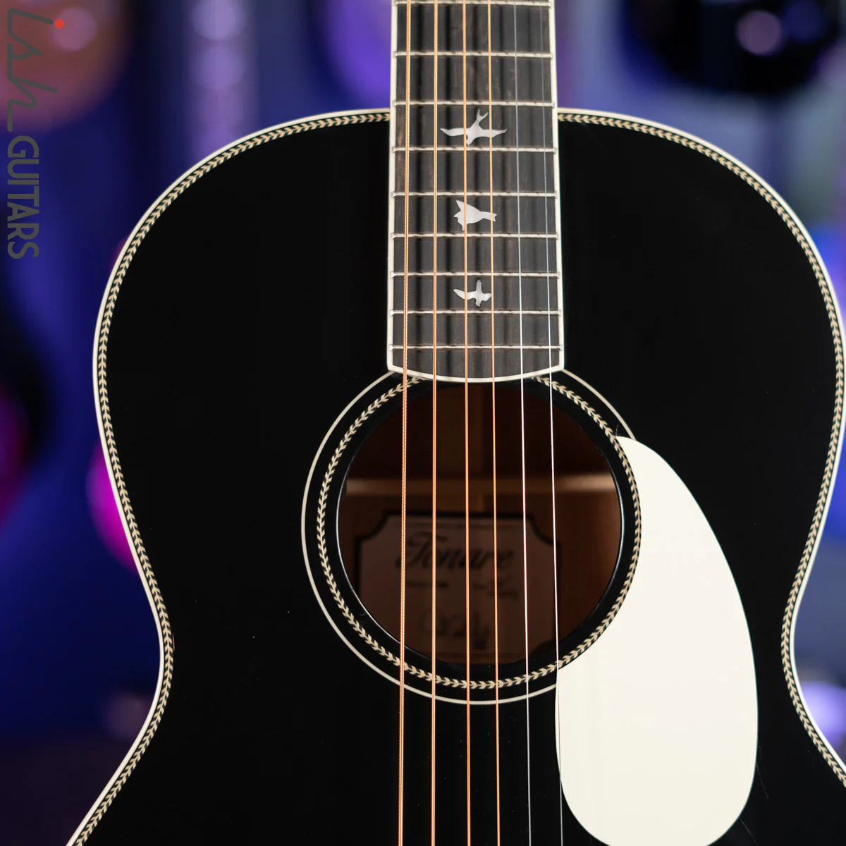 2021 PRS SE P20E Parlor Acoustic Guitar Black Top - Image 3