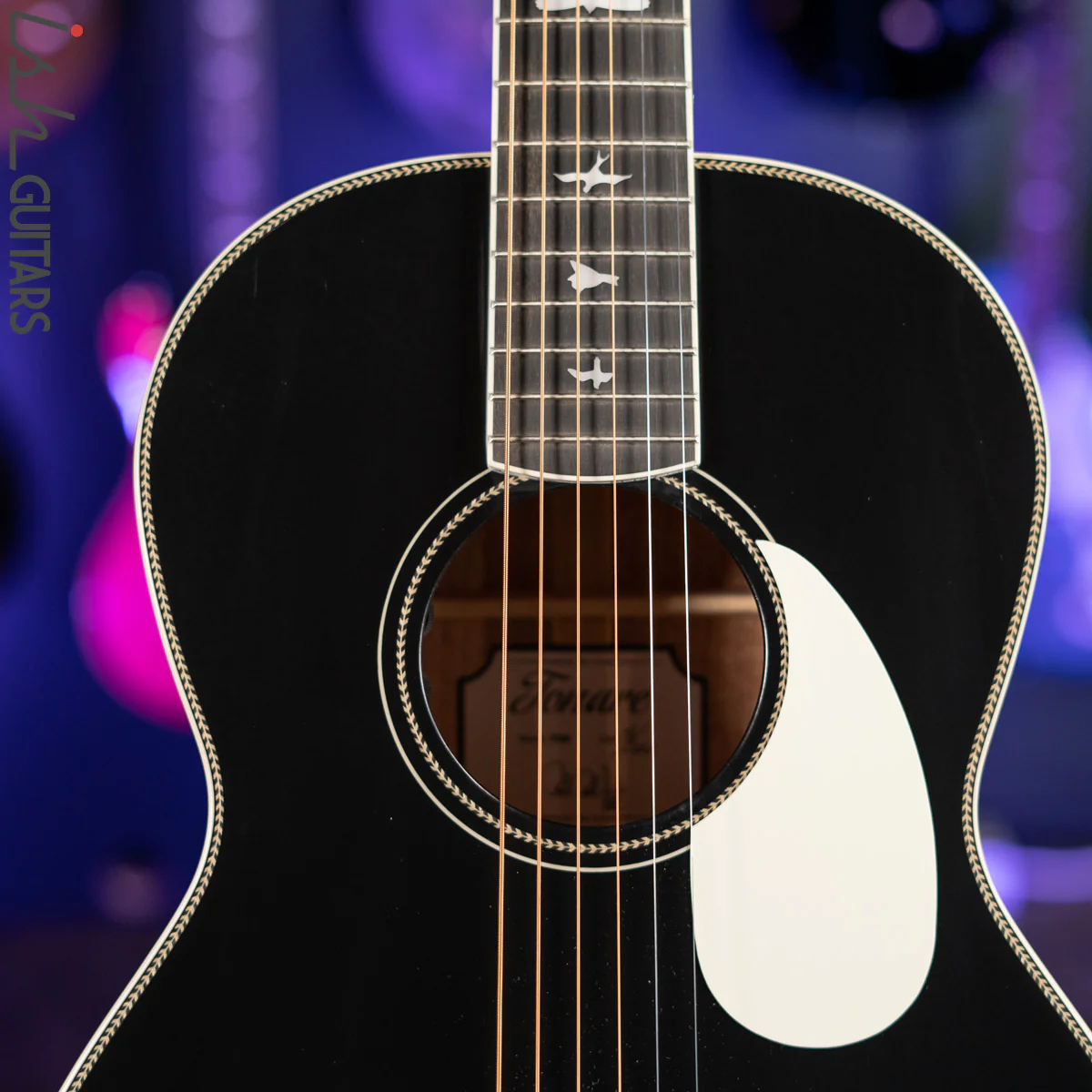 2021 PRS SE P20E Parlor Acoustic Guitar Black Top - Image 3