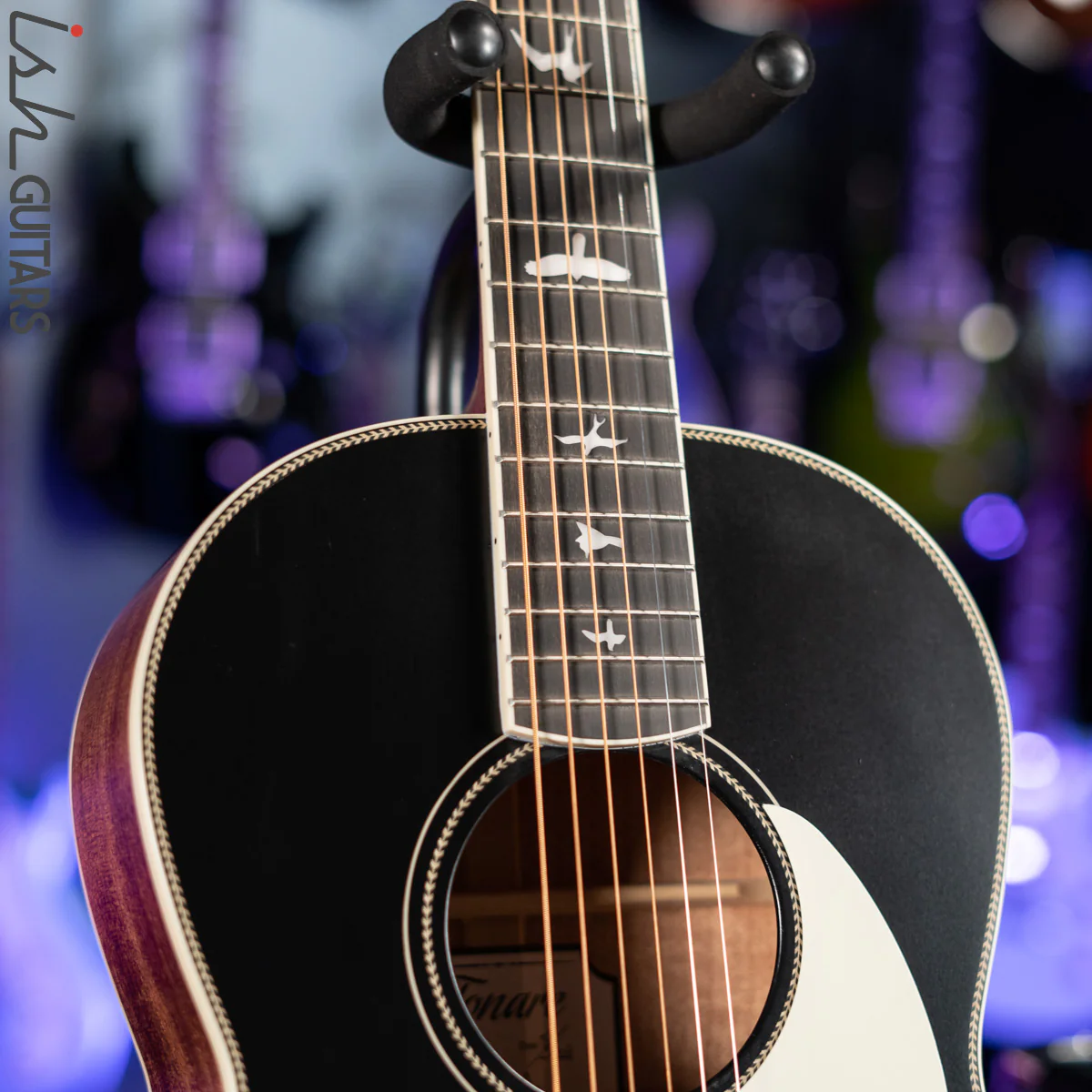 2021 PRS SE P20E Parlor Acoustic Guitar Black Top - Image 5