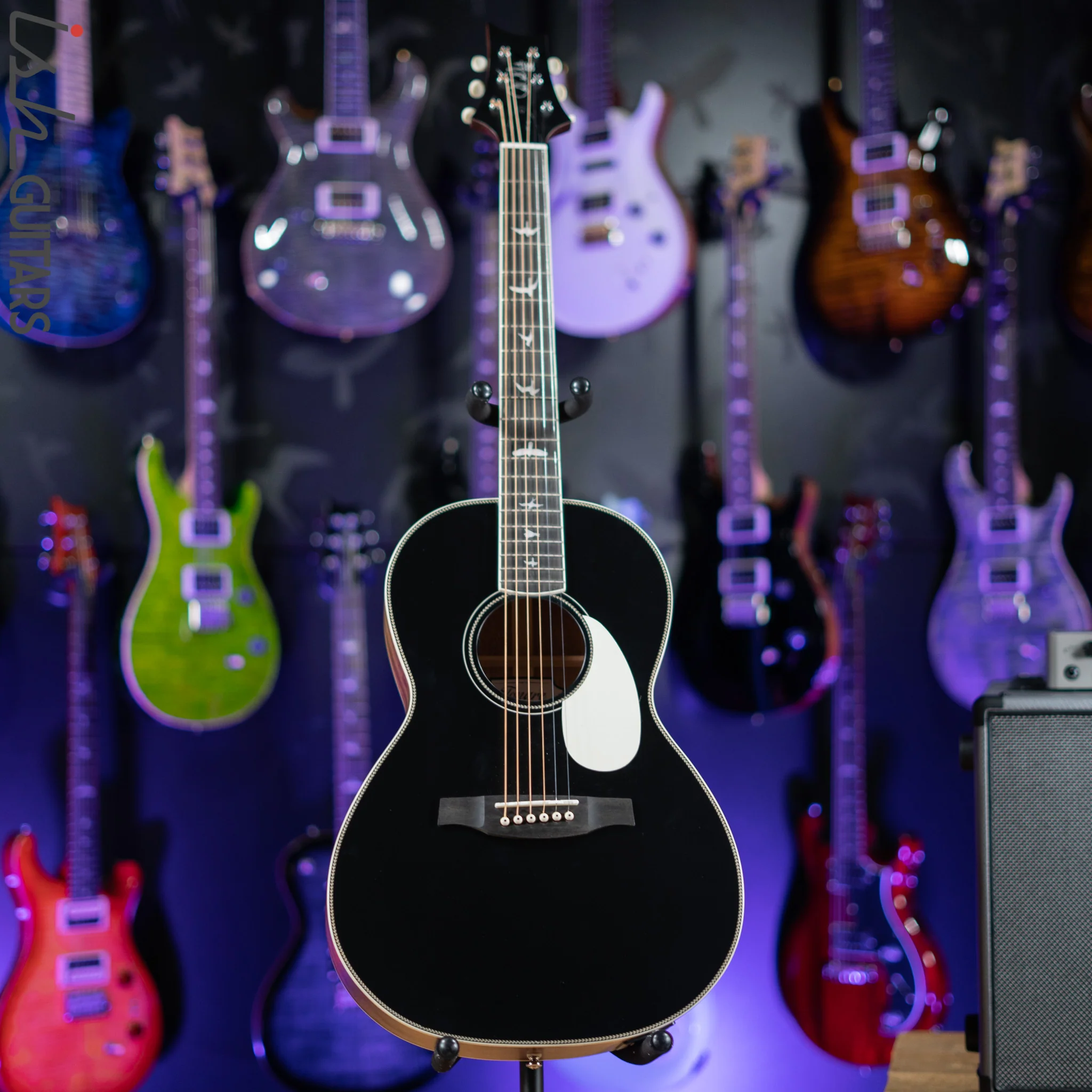 2021 PRS SE P20E Parlor Acoustic Guitar Black Top - Image 2
