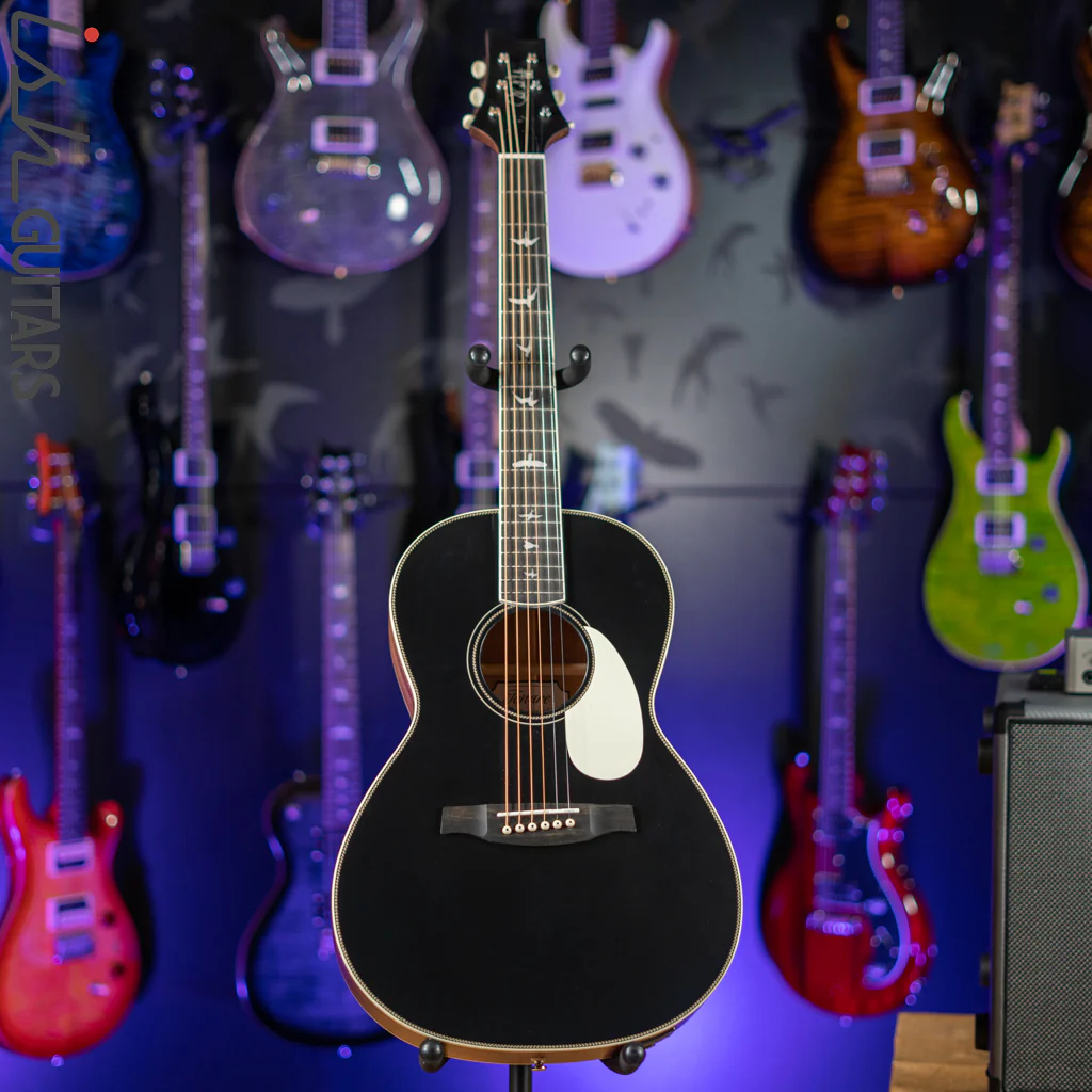 PRS SE P20E Parlor Acoustic Guitar Black Top Demo - Image 2
