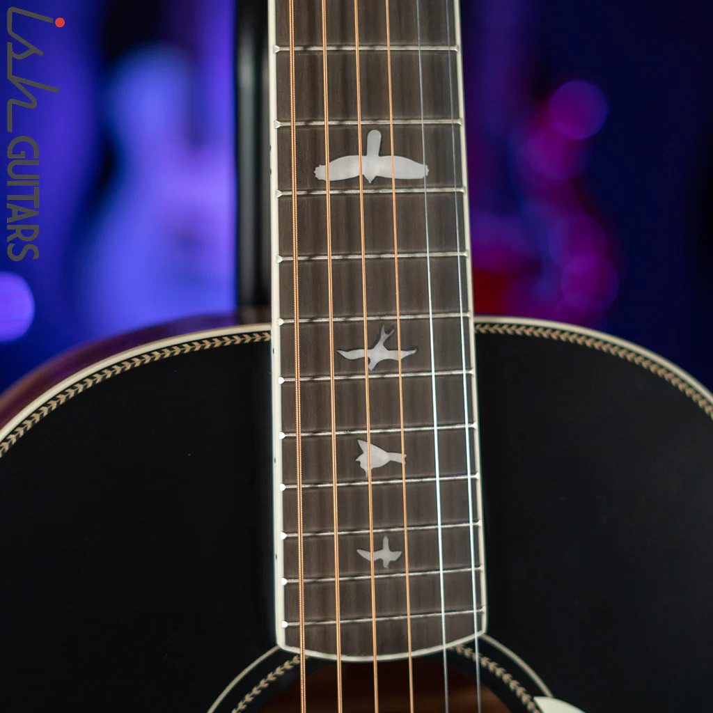 PRS SE P20E Parlor Acoustic-Electric Guitar Black Top - Image 5