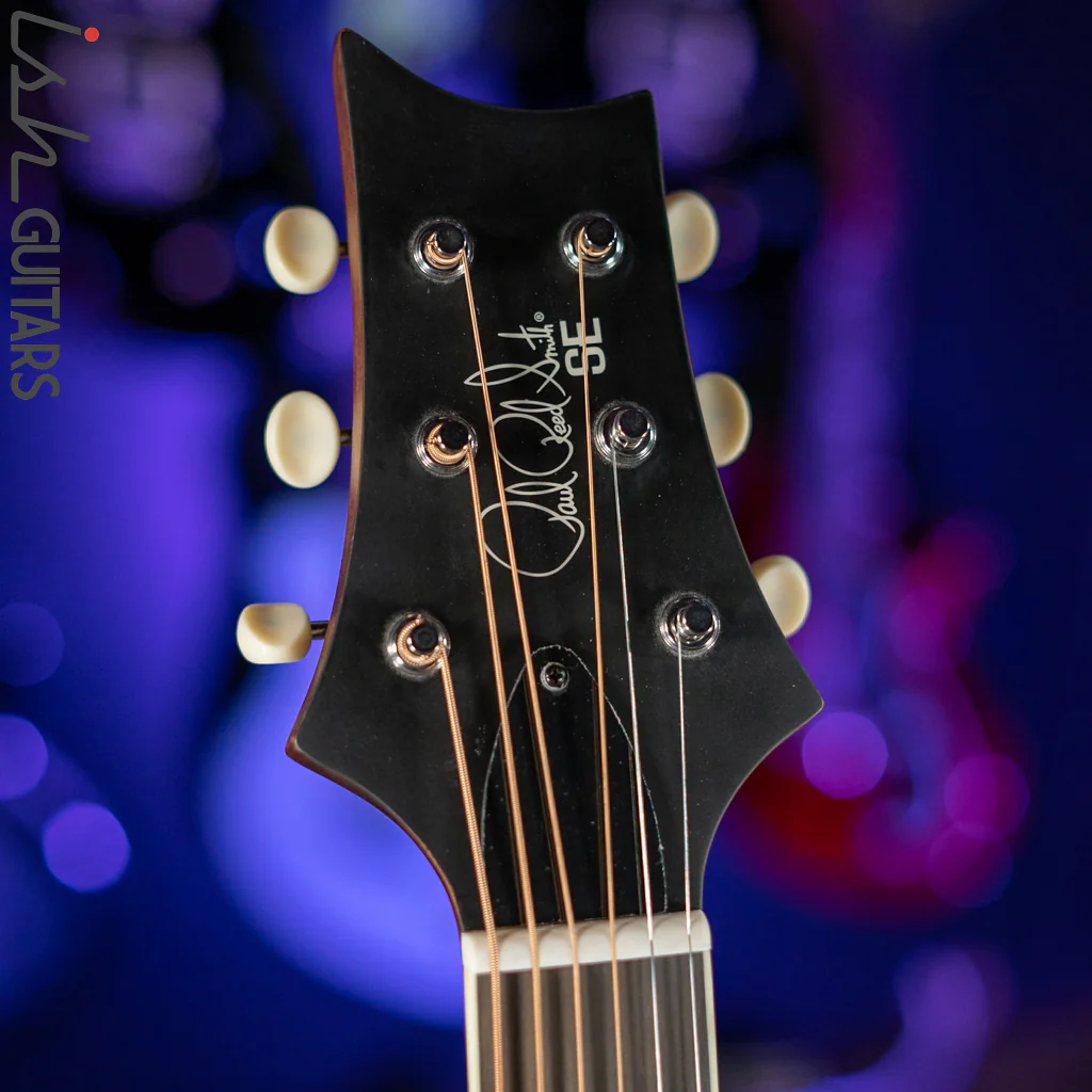 PRS SE P20E Parlor Acoustic-Electric Guitar Black Top - Image 6