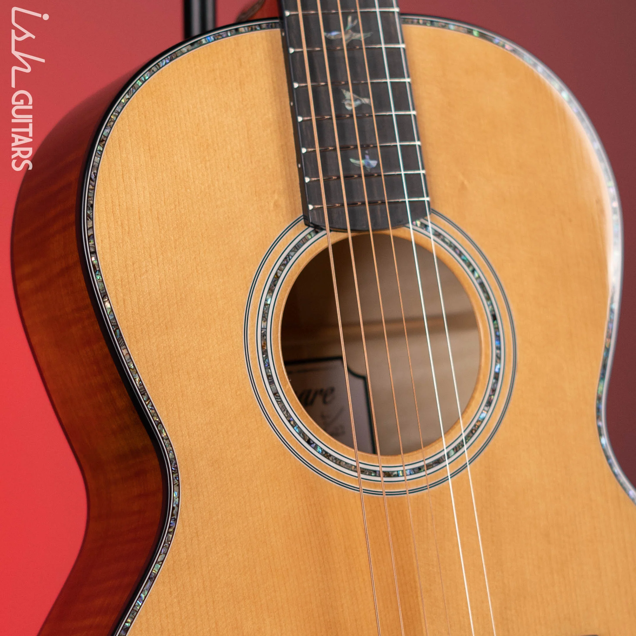 PRS SE P50E Tonare Parlor Acoustic Guitar Black Gold Demo - Image 3