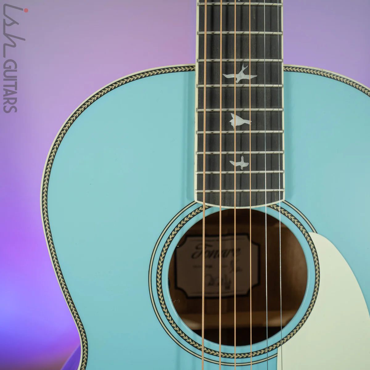 PRS SE P20E Parlor Acoustic Electric Powder Blue - Image 3