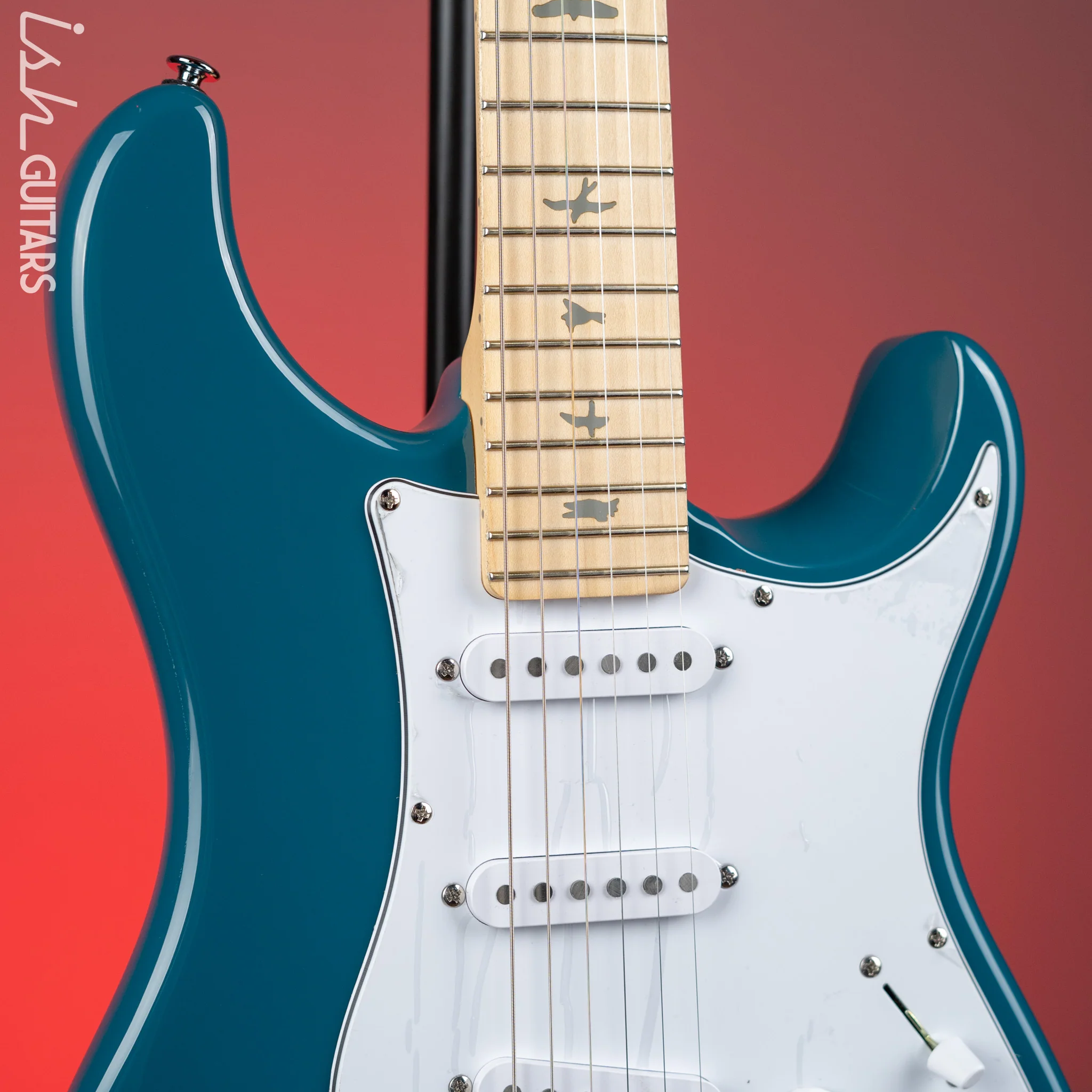 PRS SE Silver Sky Electric Guitar Nylon Blue - Maple Fretboard - Demo - Image 3