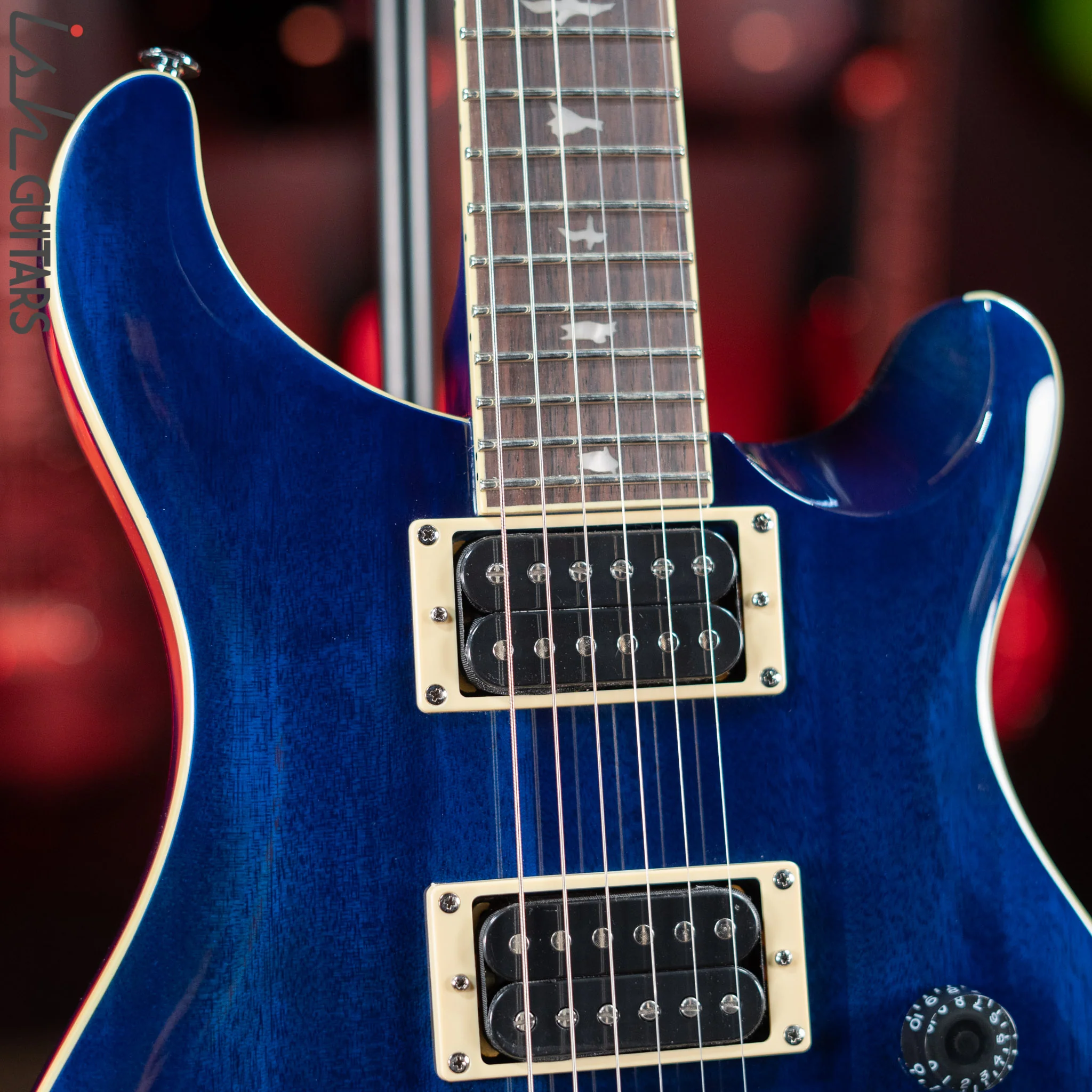 2021 PRS SE Standard 24-08 Electric Guitar Translucent Blue - Image 3