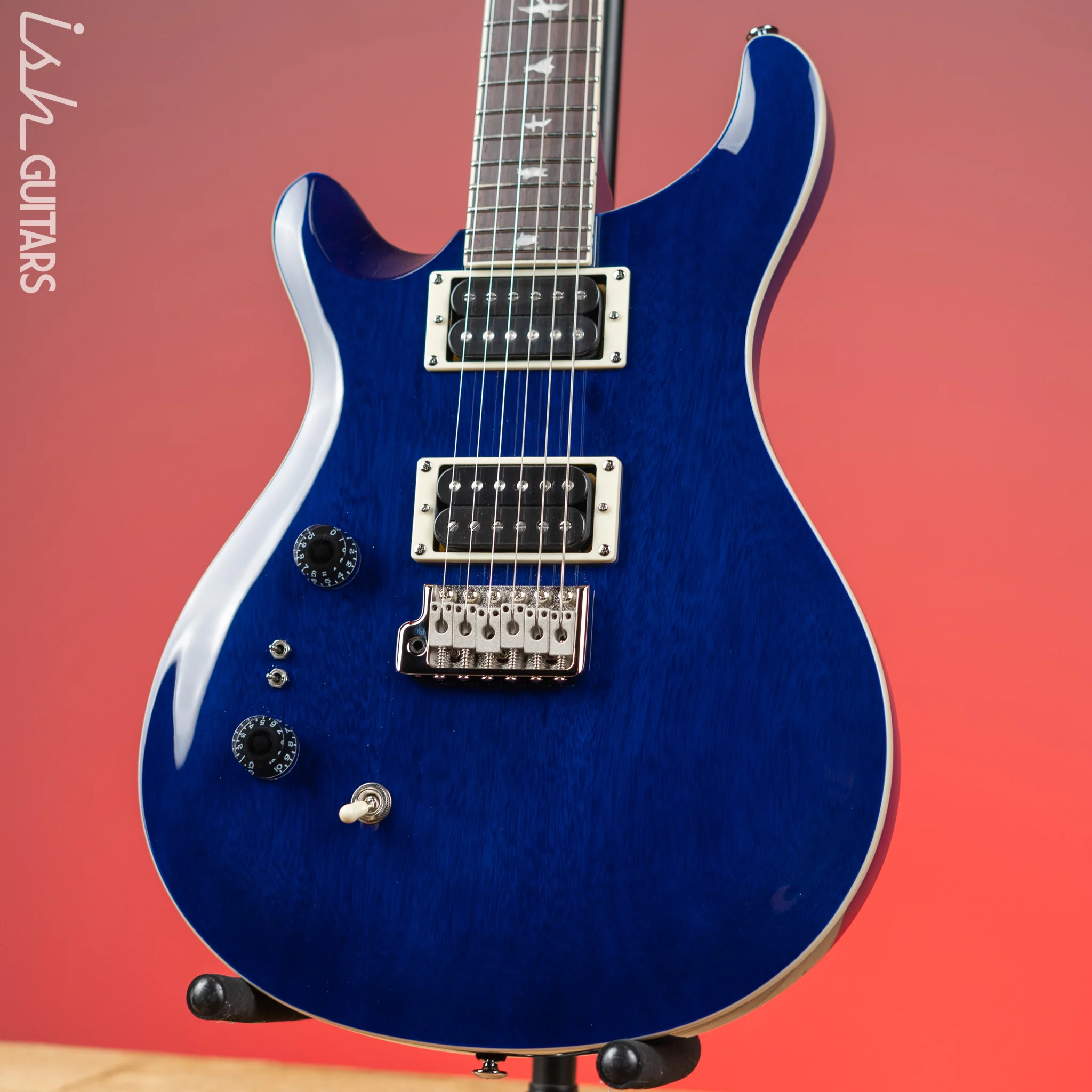 PRS SE Standard 24-08 Left-Handed Electric Guitar Translucent Blue