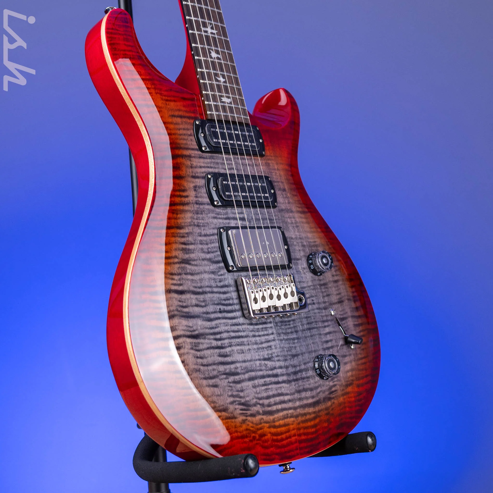 PRS SE Studio Charcoal Cherry Burst - Image 3