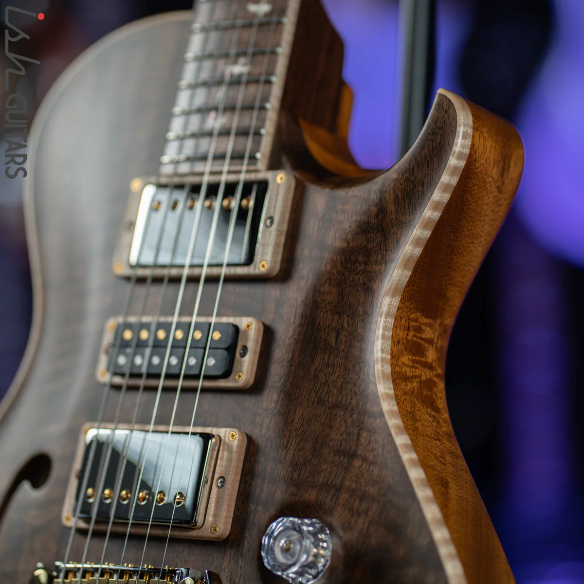 PRS Singlecut Special Semi-Hollow Private Stock Natural Figured Walnut - Image 10