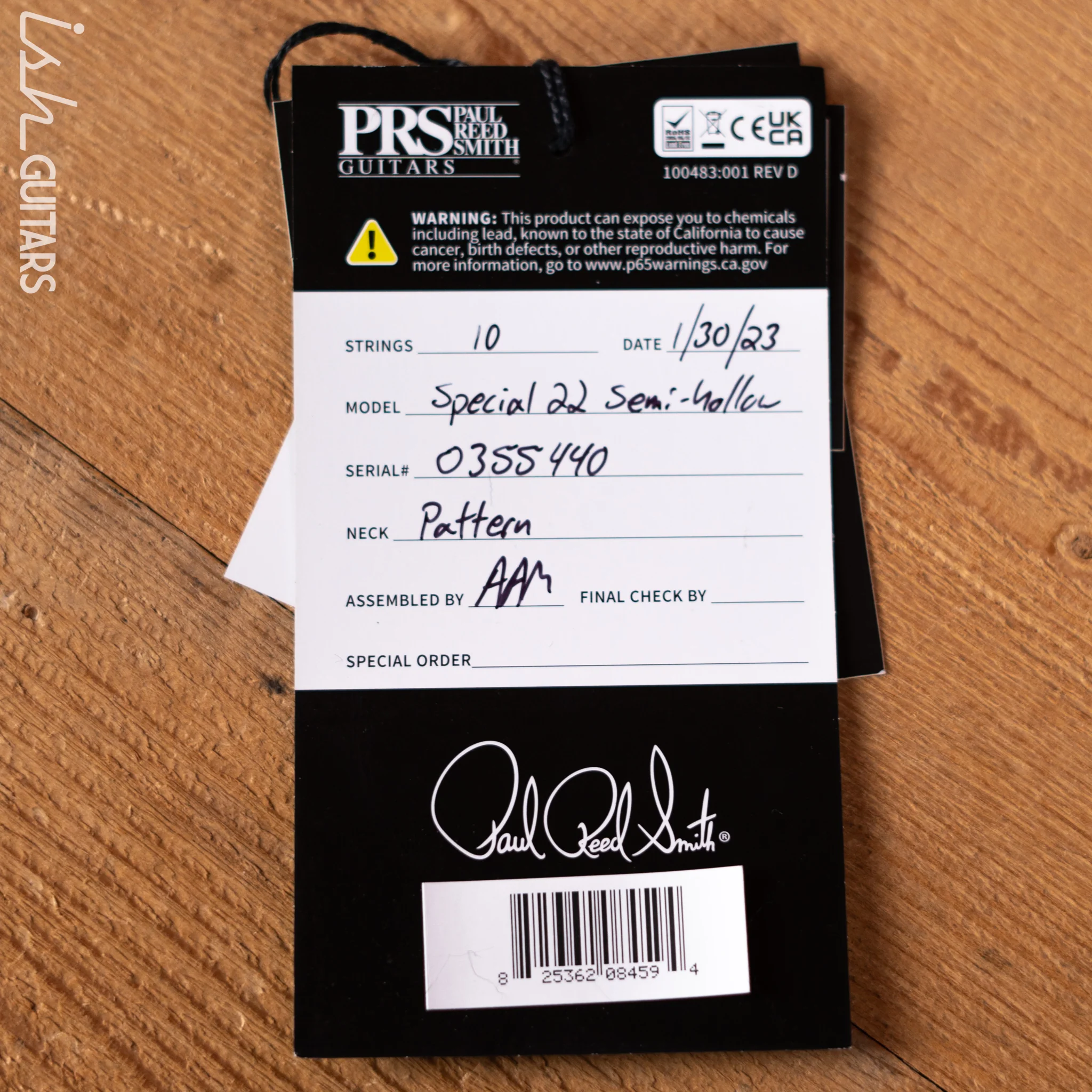PRS Special 22 Semi-Hollow Electric Guitar Eriza Verde - Image 12
