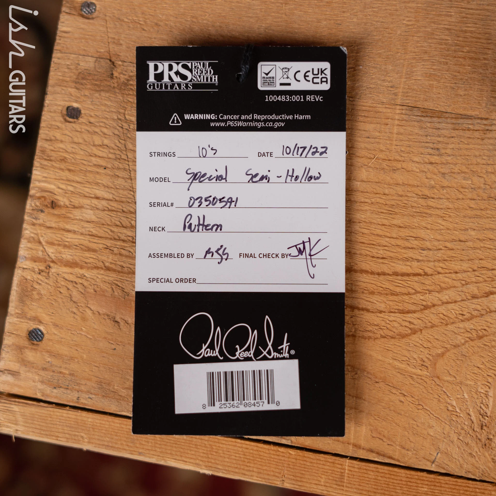 PRS Special 22 Semi-Hollow Electric Guitar Cobalt Blue - Image 12