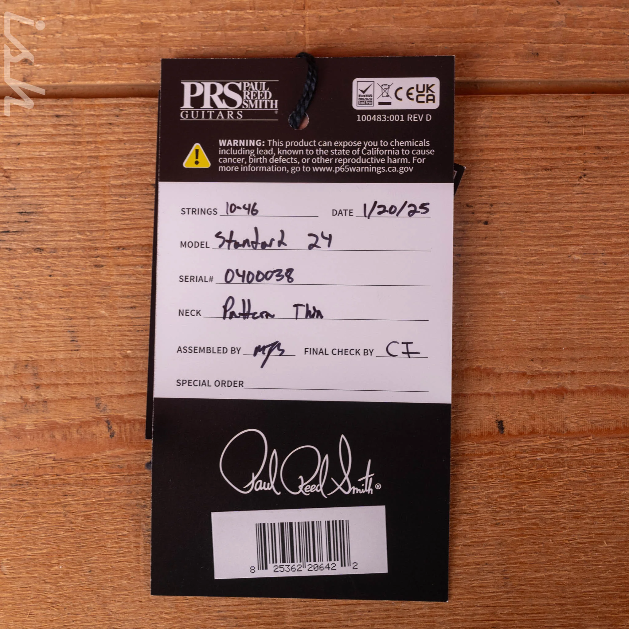 PRS Standard 24 Satin Pearl Black - Image 12