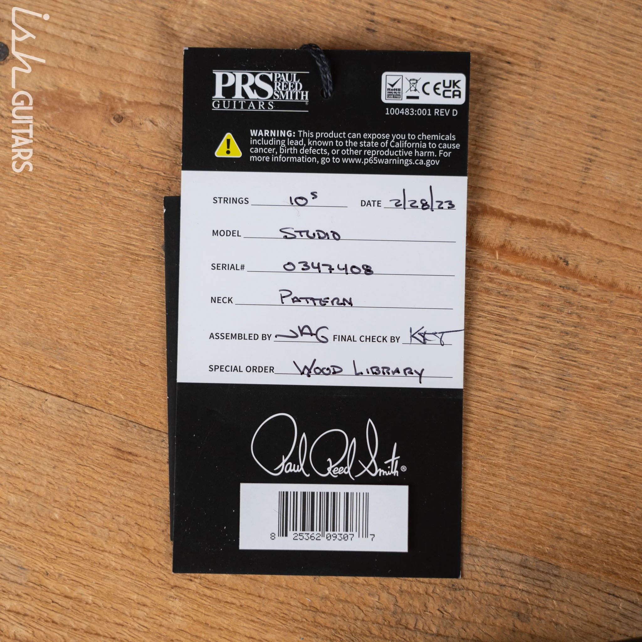 PRS Studio Wood Library 10-Top One Piece Aquableux Purple Burst - Image 15