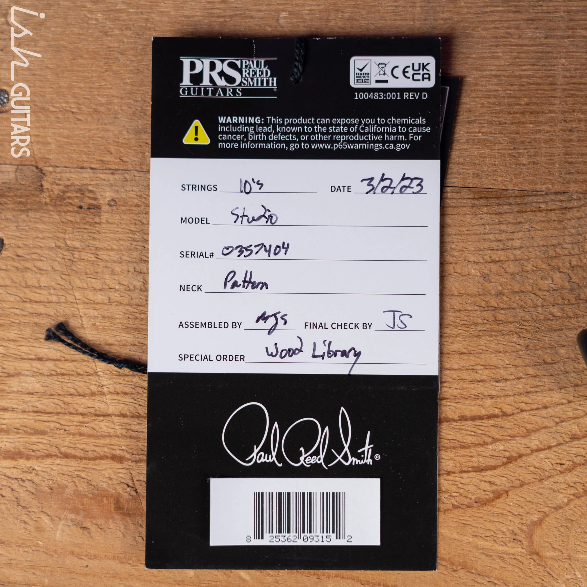 PRS Studio Wood Library 10-Top Copperhead Burst - Image 14