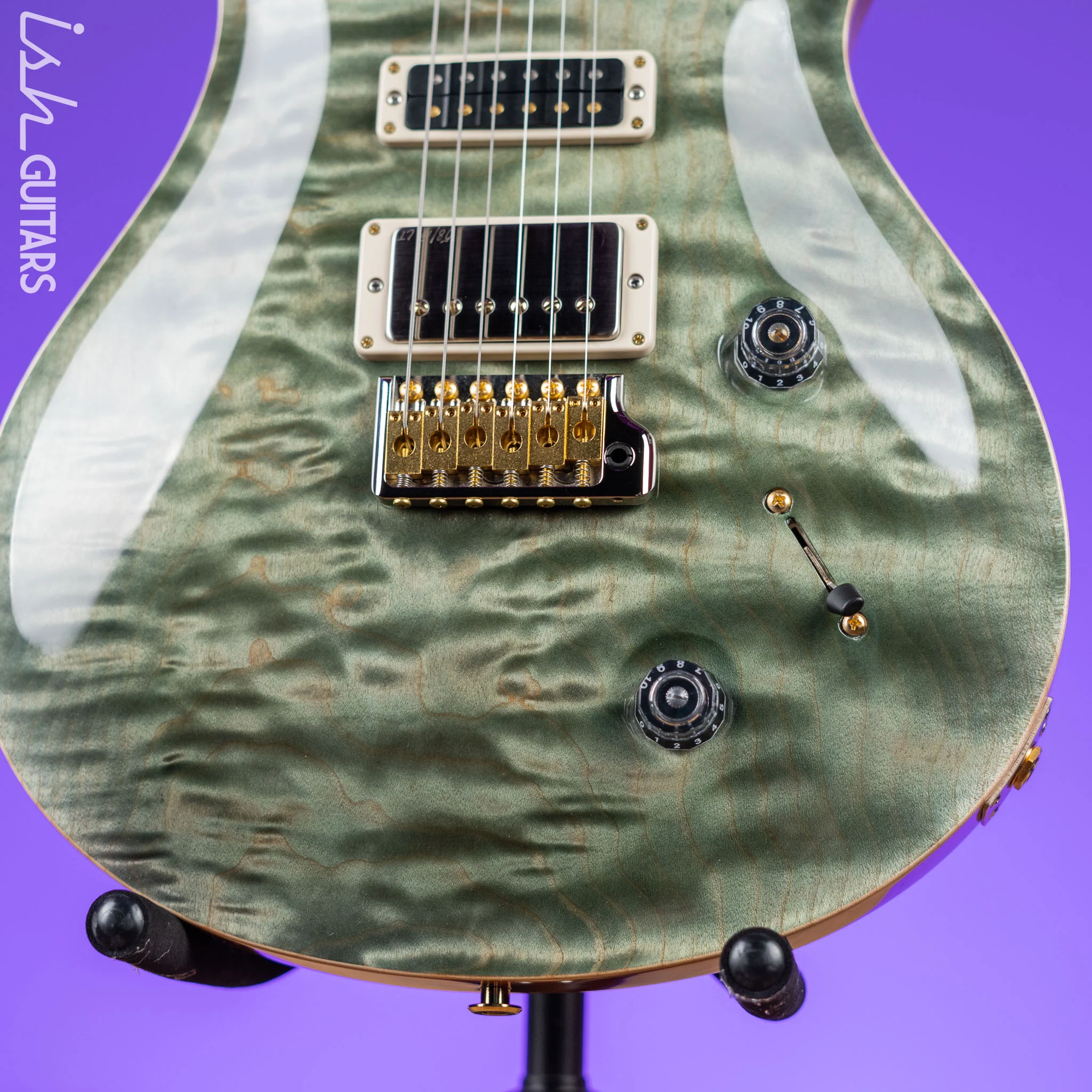 PRS Studio Wood Library 10-Top One Piece Trampas Green - Image 4