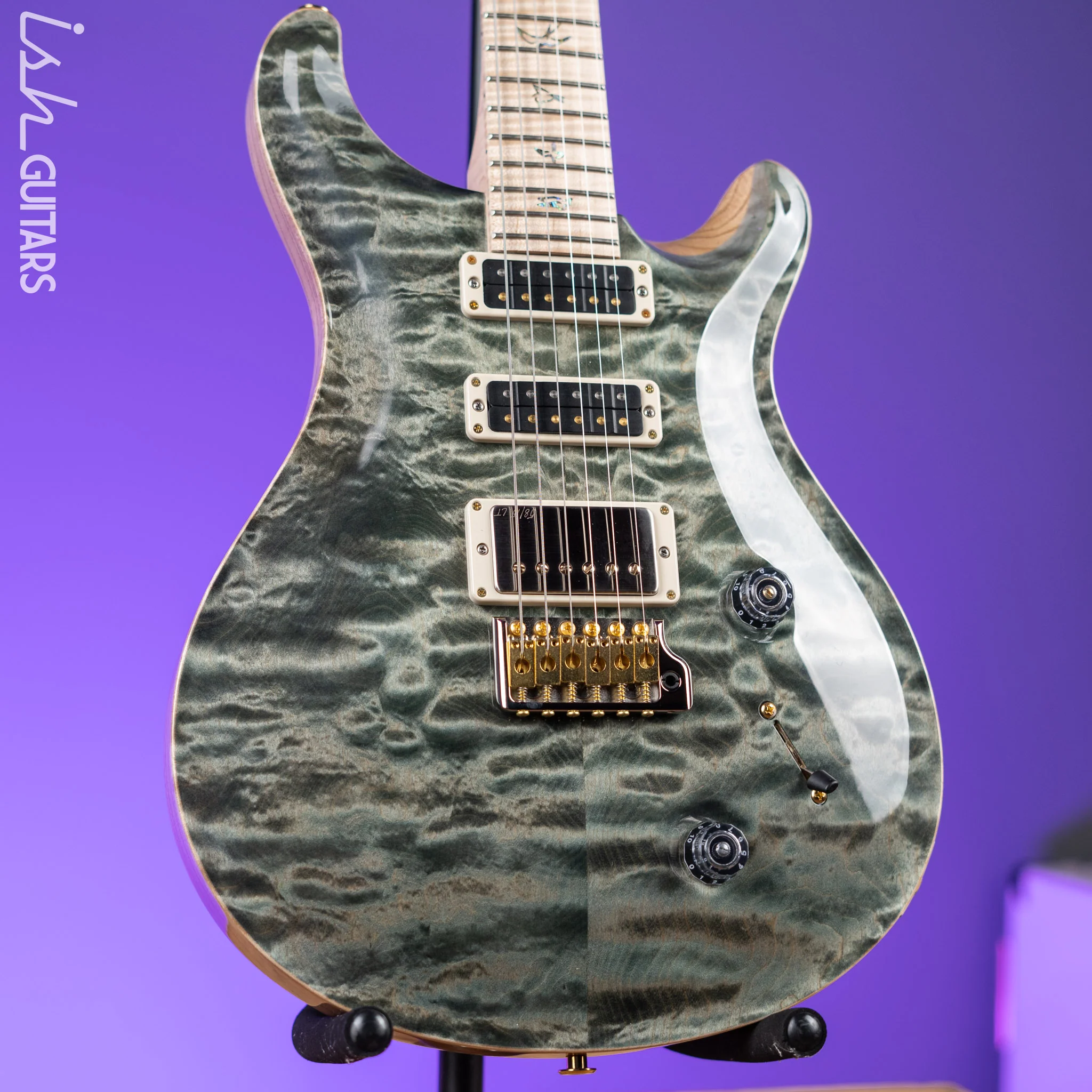 PRS Studio Wood Library 10-Top Trampas Green