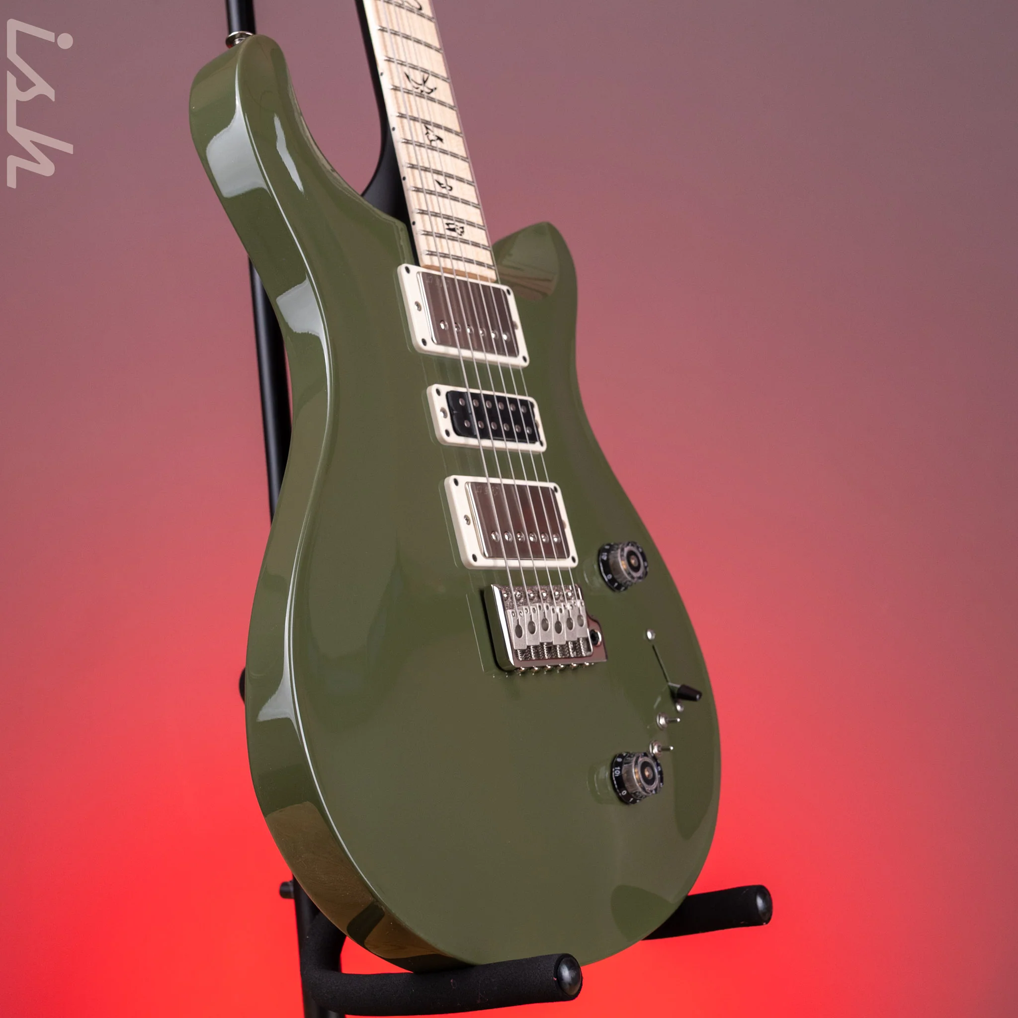 PRS Swamp Ash Special Olive Green - Black Satin Neck - Image 3