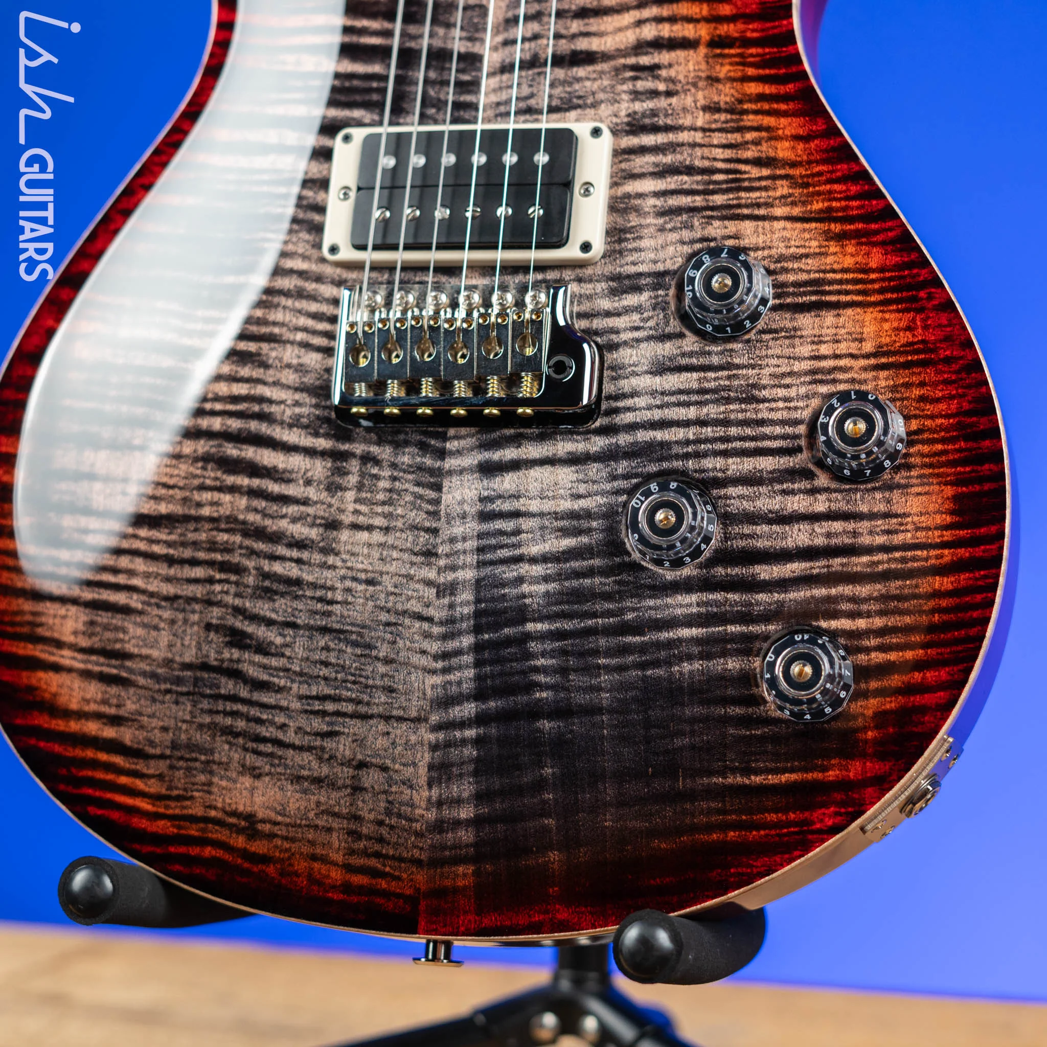 PRS Tremonti Signature Charcoal Cherry Sunburst Tremolo Demo - Image 4