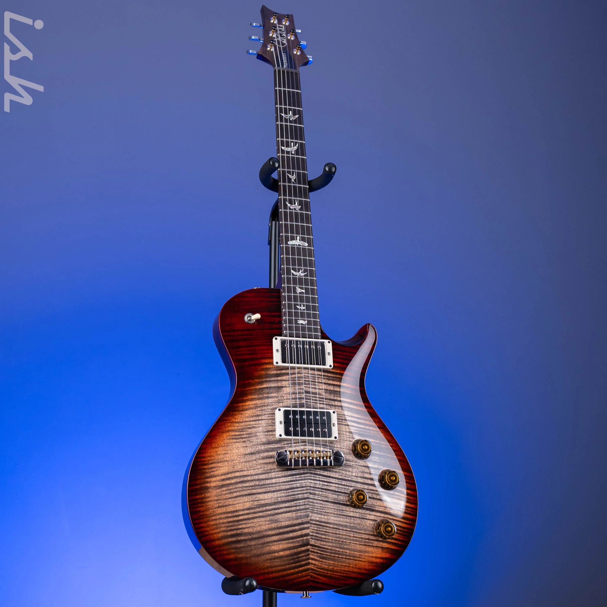 PRS Tremonti Stoptail Charcoal w/ Cherry Wrap Burst - Image 2