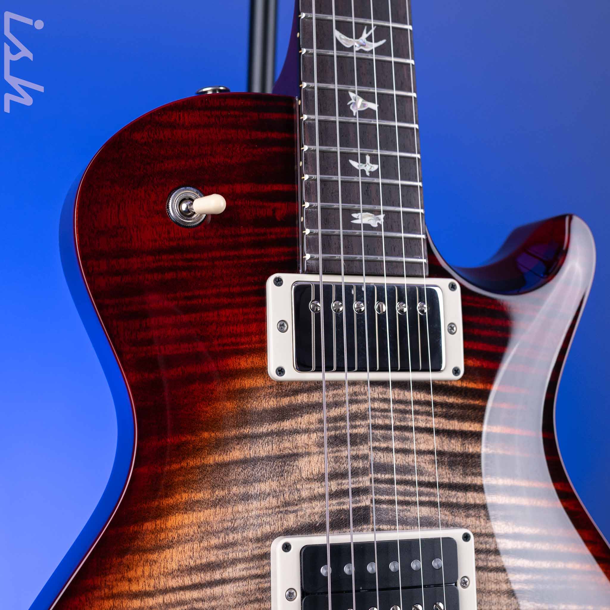 PRS Tremonti Stoptail Charcoal w/ Cherry Wrap Burst - Image 3