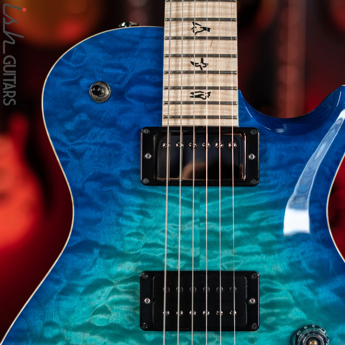 PRS Tremonti Stoptail Wood Library Makena Blue Burst 10 Top Quilt - Demo - Image 3