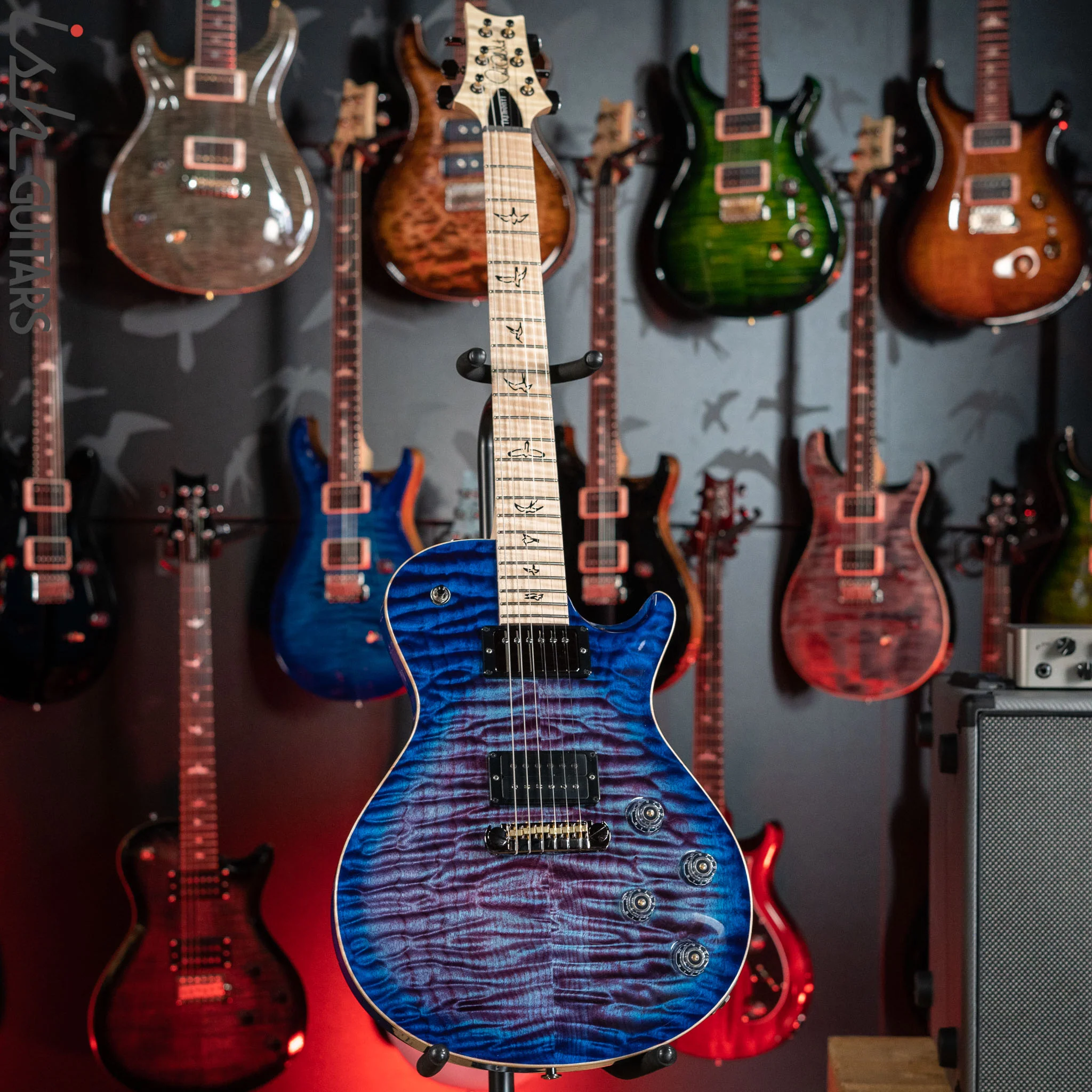 PRS Tremonti Stoptail Wood Library Violet Blue Burst 10 Top Quilt - Image 2