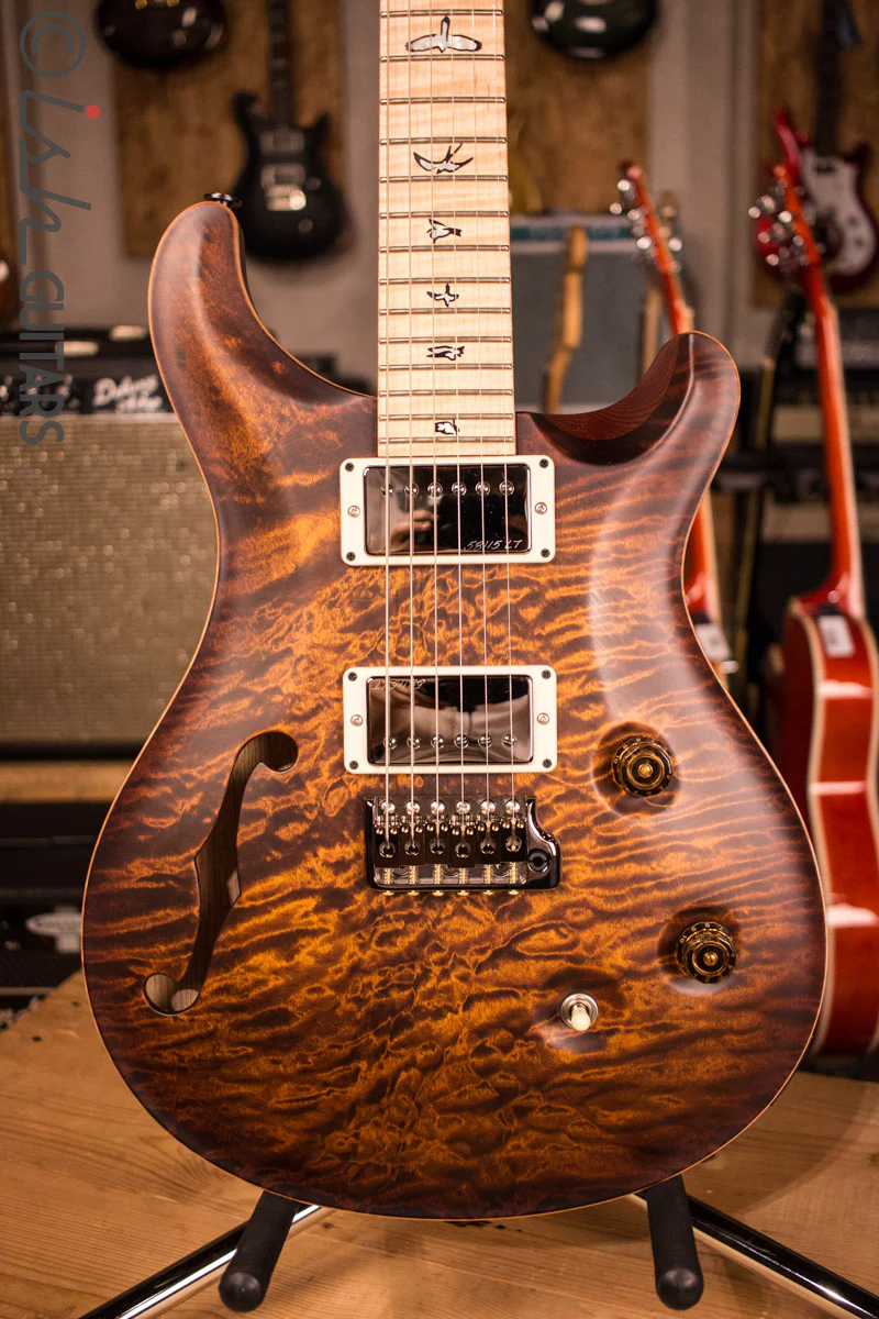 PRS Wood Library Black Goldburst Swamp Ash