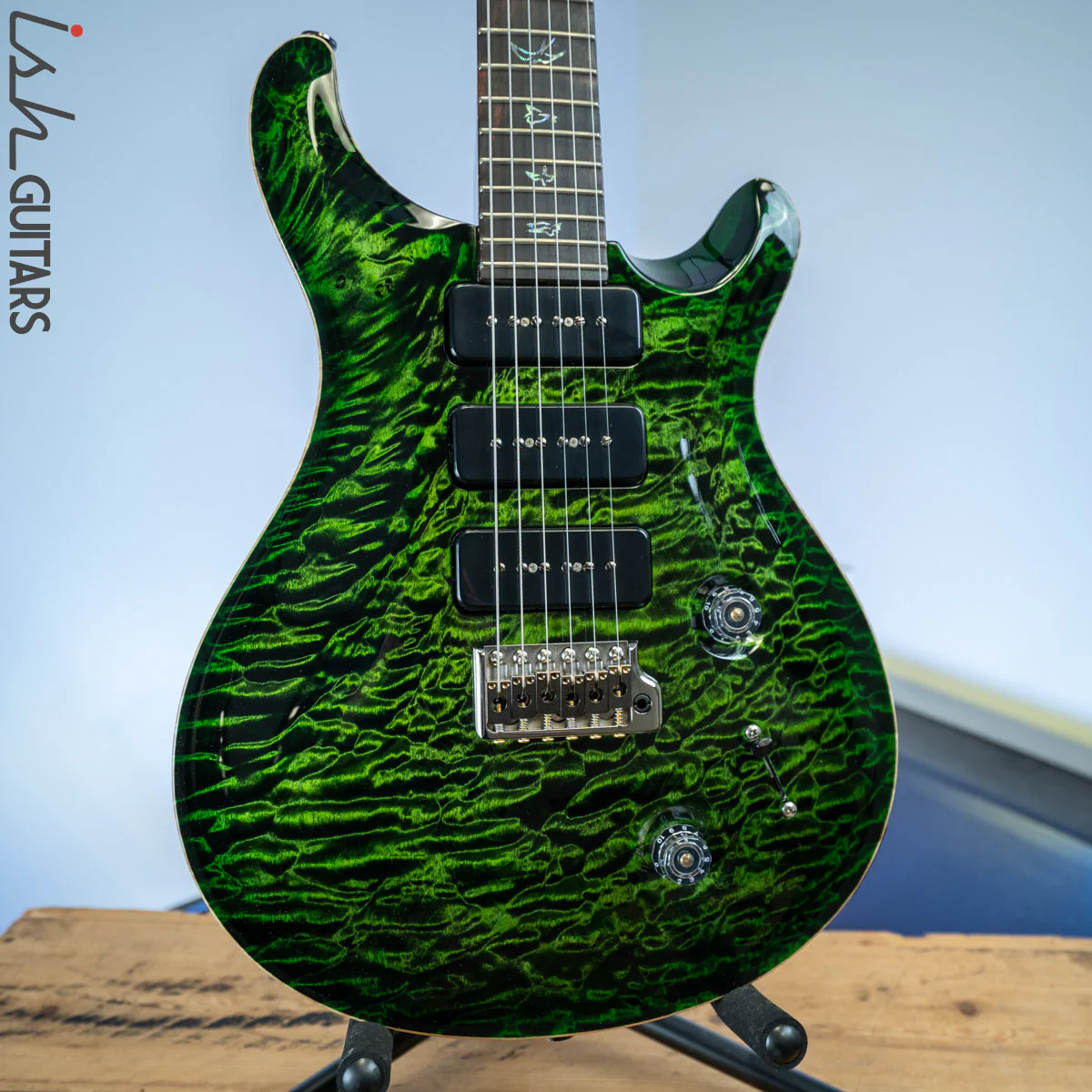 PRS Wood Library Custom 22 Soapbar Jade Green Burst