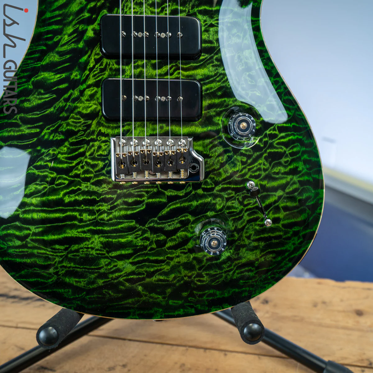 PRS Wood Library Custom 22 Soapbar Jade Green Burst - Image 4