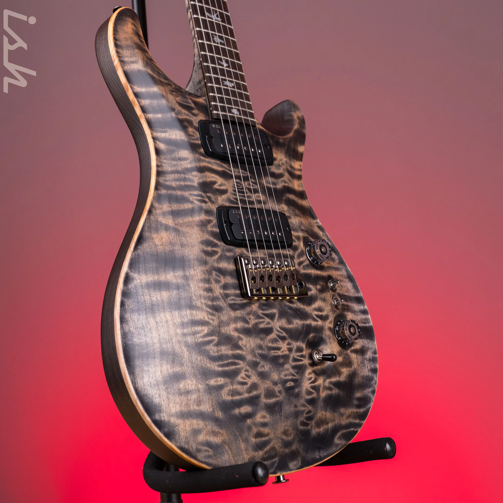 PRS Wood Library Custom 24-08 10-Top One-Piece Charcoal Satin - Image 3