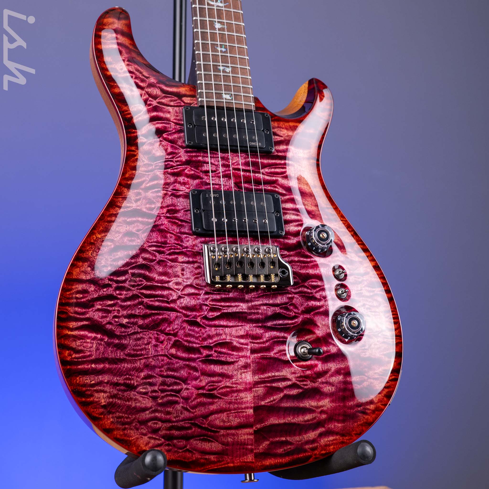 PRS Wood Library Custom 24-08 10-Top Raspberry Red Burst Custom Color