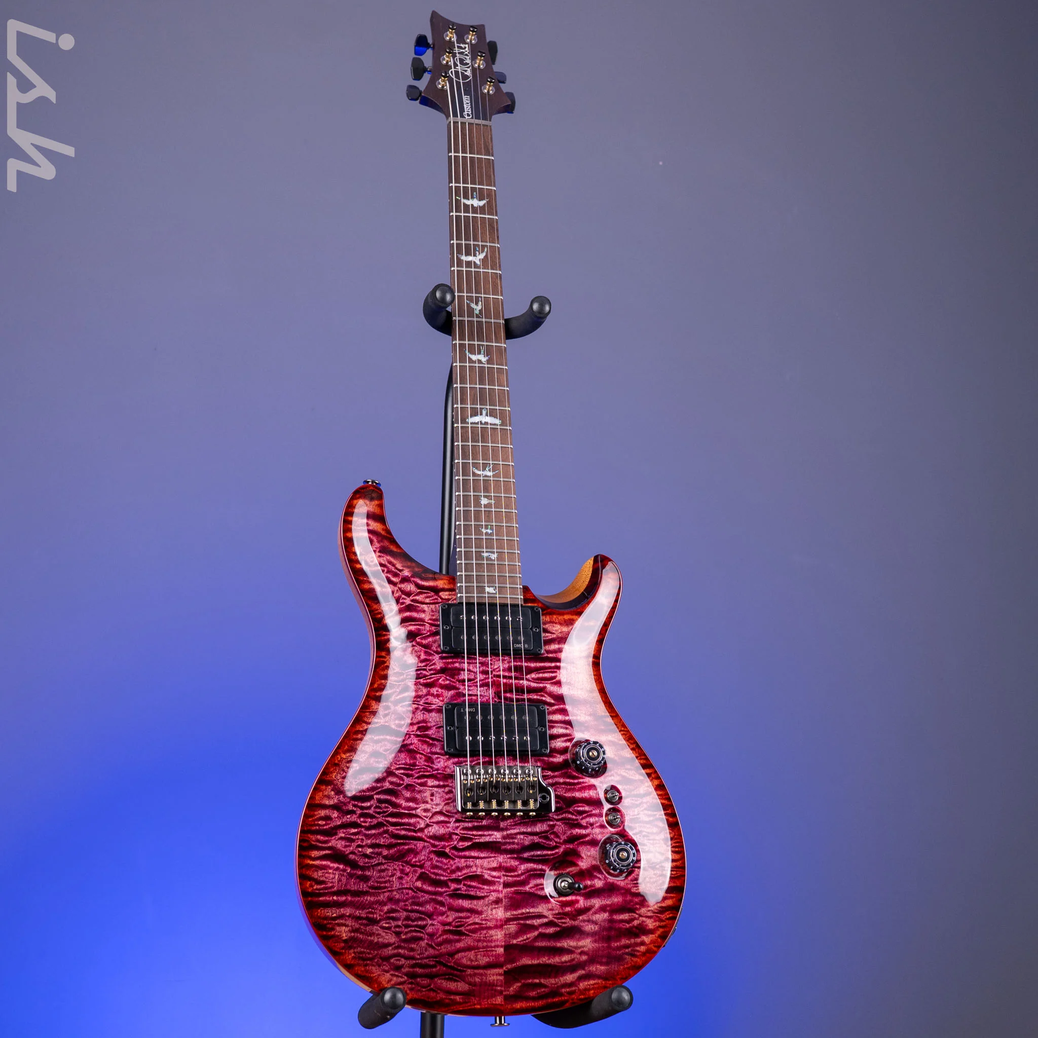 PRS Wood Library Custom 24-08 10-Top Raspberry Red Burst Custom Color - Image 2
