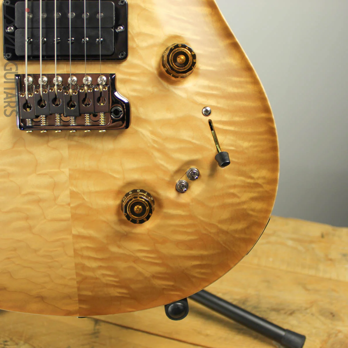 2019 PRS Wood Library Custom 24-08 10 Top Quilted Maple Vintage Natural Satin - Image 3