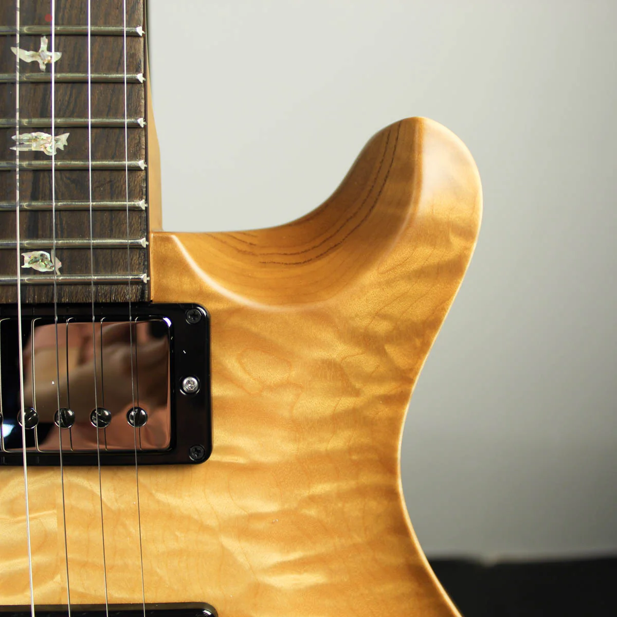 2019 PRS Wood Library Custom 24-08 10 Top Quilted Maple Vintage Natural Satin - Image 5
