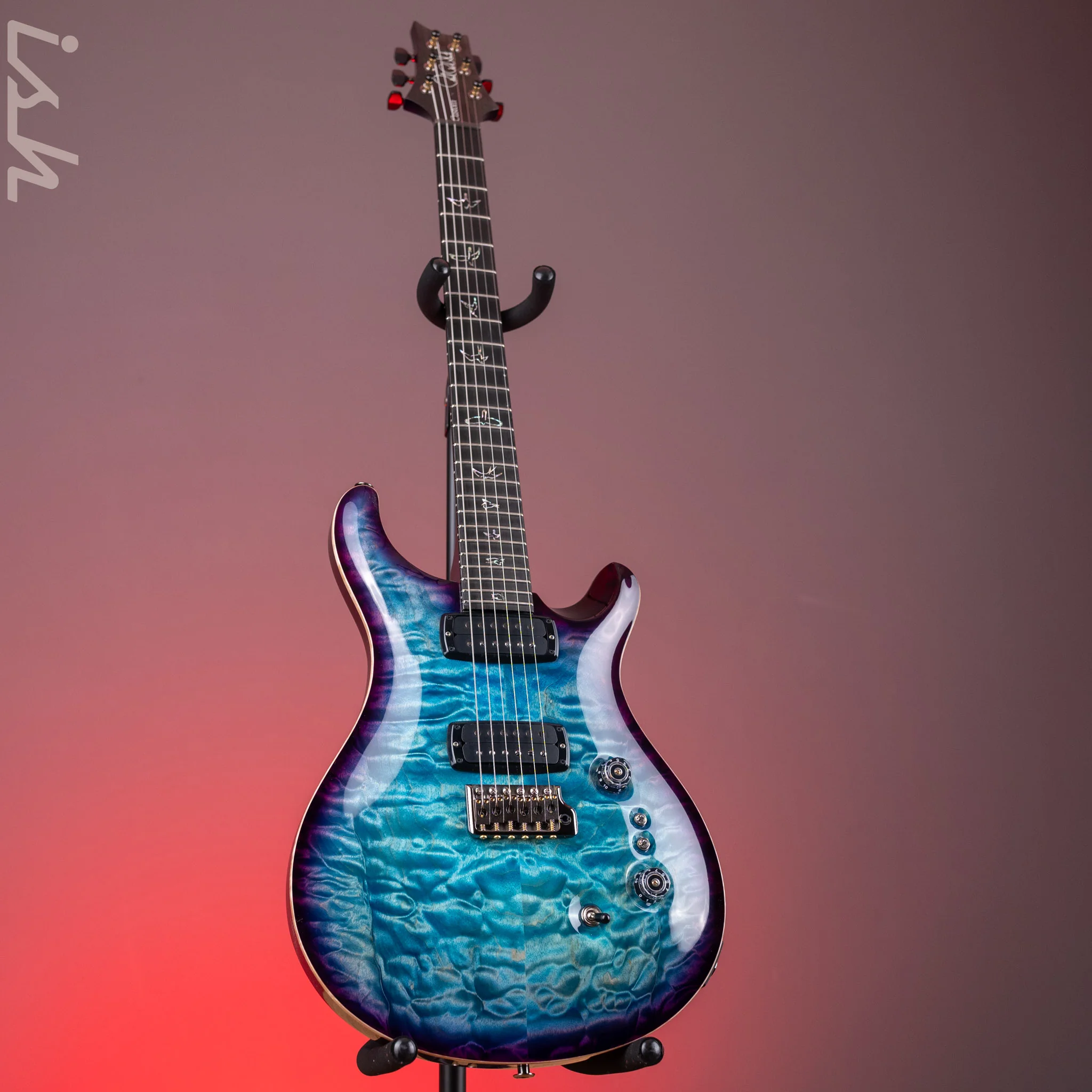 PRS Wood Library Custom 24-08 10-Top Aquableux Purple Burst - Image 2
