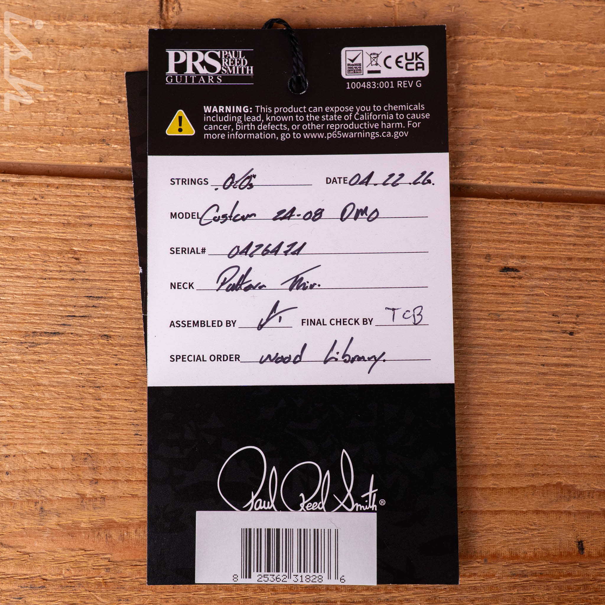 PRS Wood Library Custom 24-08 Blue Green Colorshift Hollowflake Custom Color - Image 13