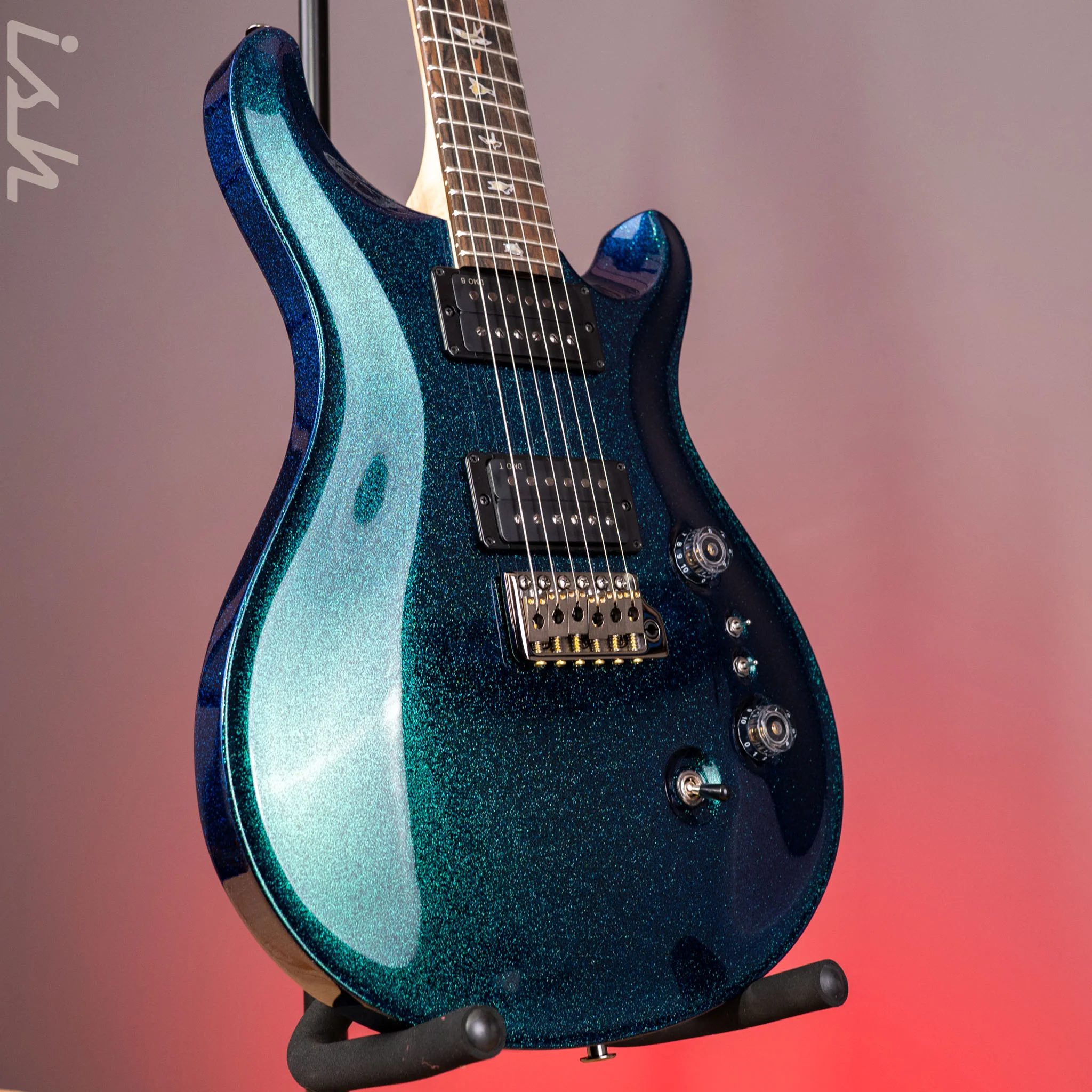 PRS Wood Library Custom 24-08 Blue Green Colorshift Hollowflake Custom Color - Image 3