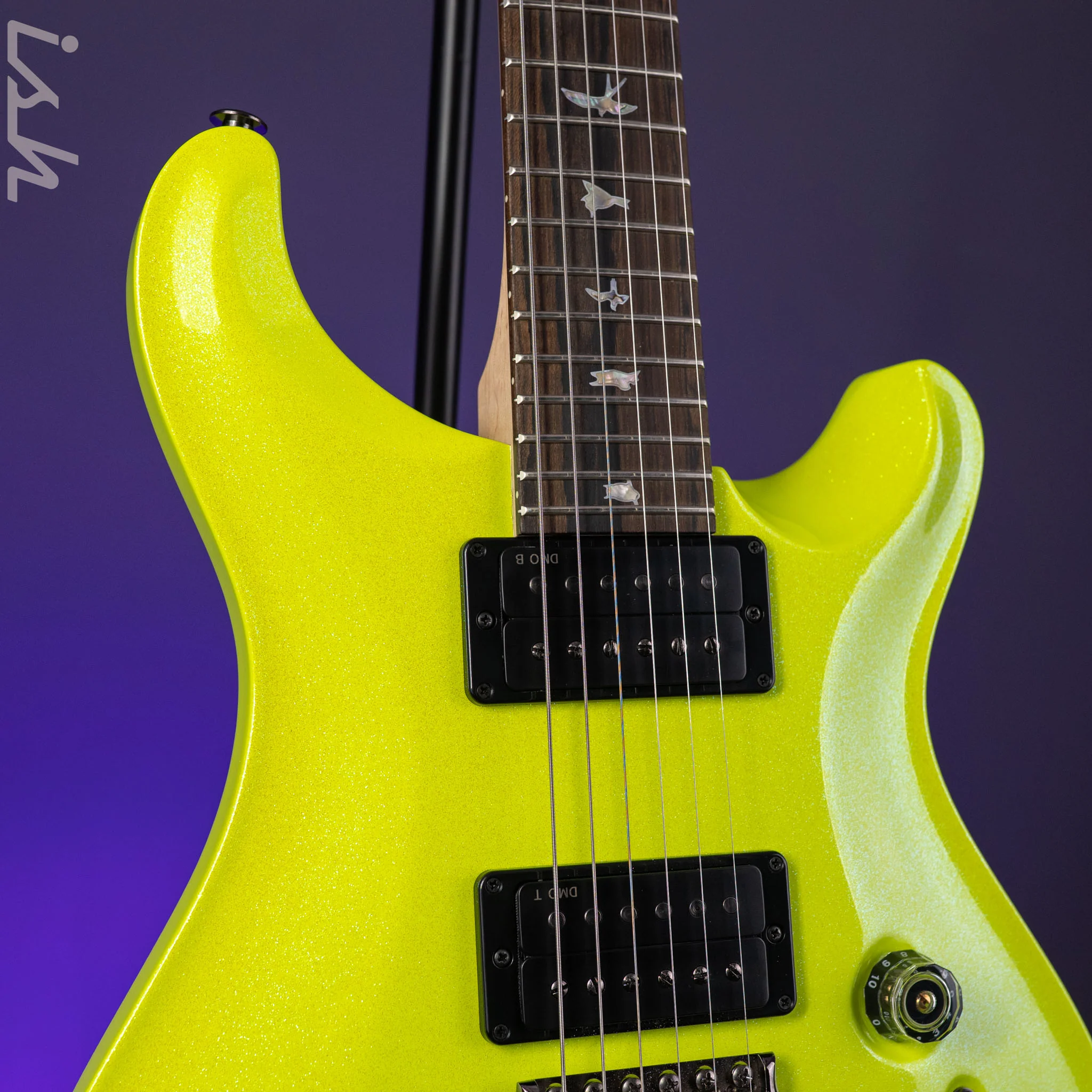 PRS Wood Library Custom 24-08 Neon Yellow Hollowflake - Image 4