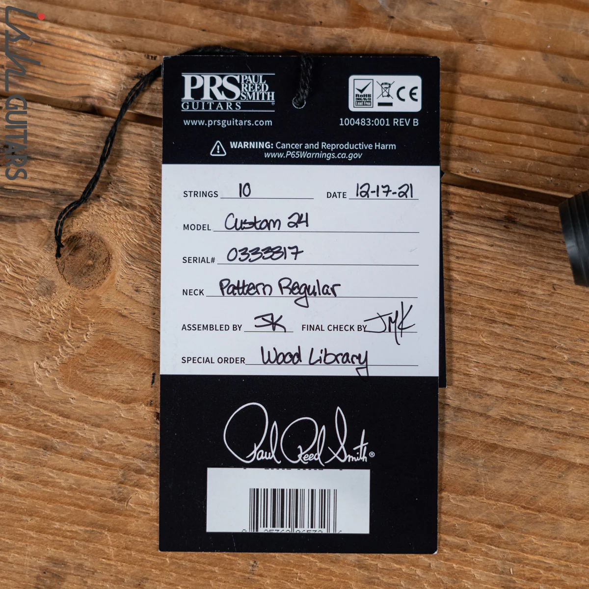 PRS Wood Library Custom 24 10 Top Quilt Torrefied Maple Neck Natural Gloss - Image 13