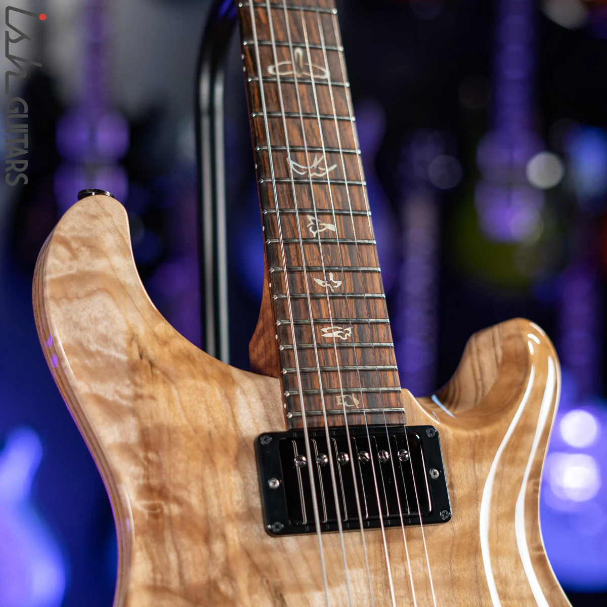 PRS Wood Library Custom 24 10 Top Quilt Torrefied Maple Neck Natural Gloss - Image 5
