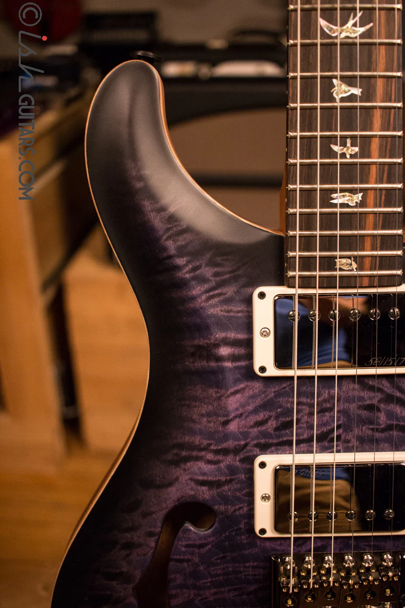 Paul Reed Smith PRS Custom 24 Semi-Hollow Wood Library Ish Guitars Exclusive Purple Mist - Image 3