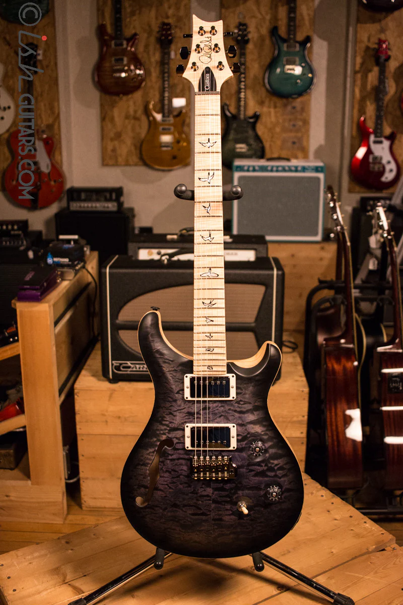 Paul Reed Smith PRS Custom 24 Semi-Hollow Wood Library Quilt Swamp Ash Purple Mist - Image 2
