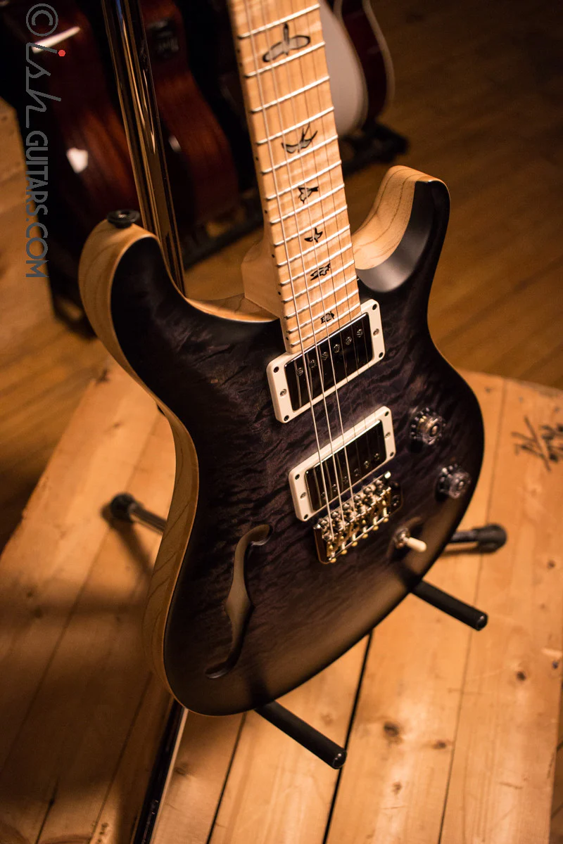 Paul Reed Smith PRS Custom 24 Semi-Hollow Wood Library Quilt Swamp Ash Purple Mist - Image 8