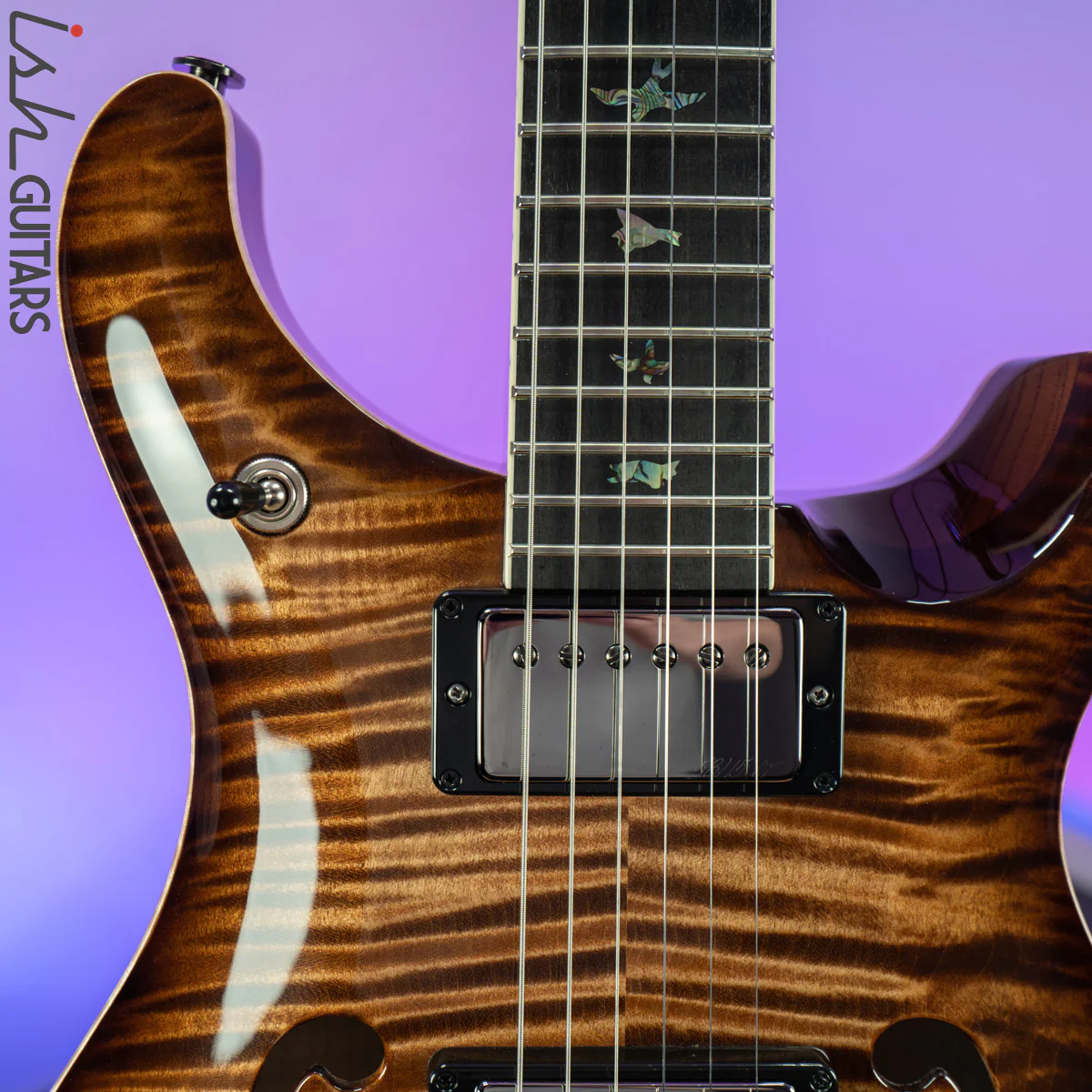 PRS McCarty 594 Hollowbody II Wood Library Copperhead Burst 10 Top - Image 3