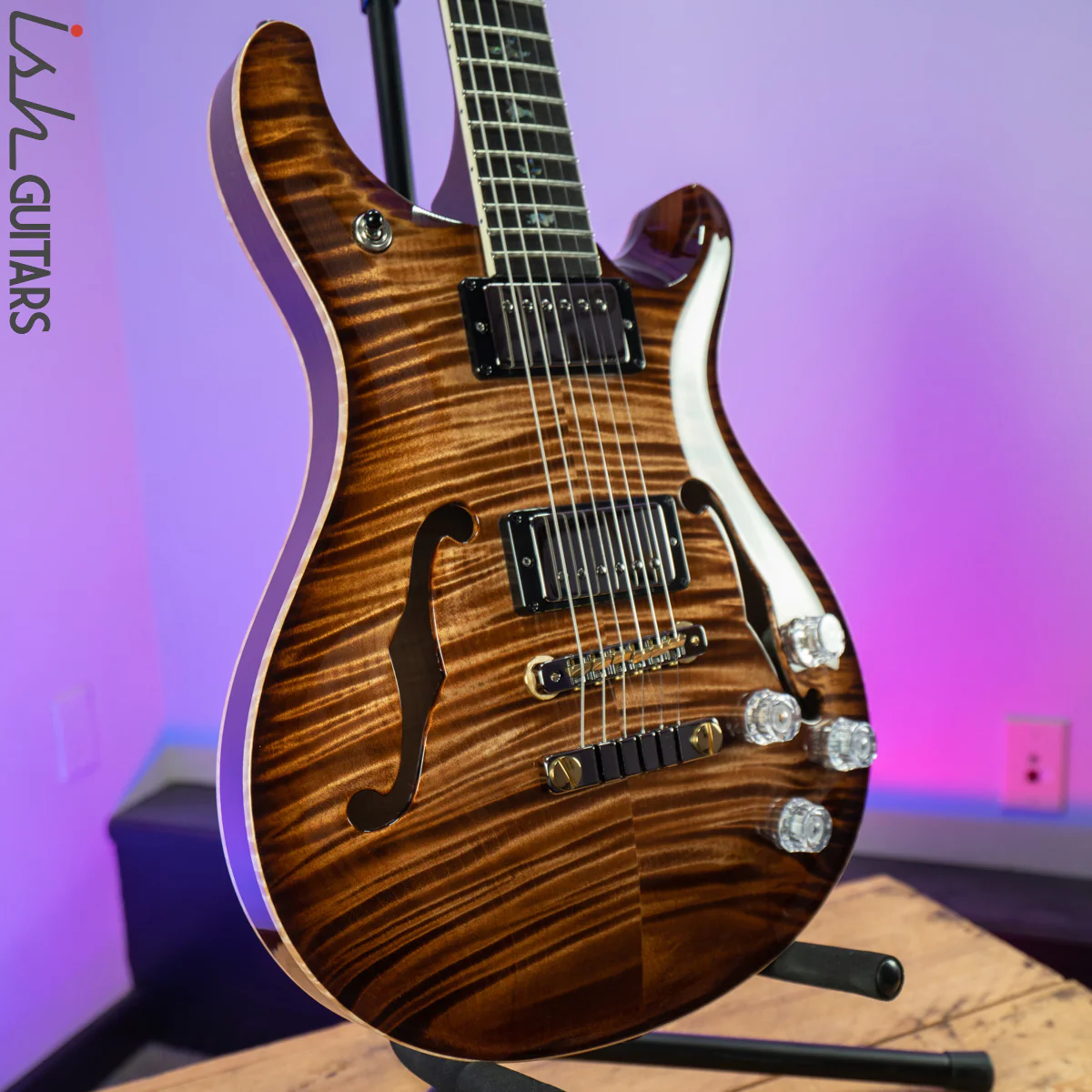 PRS McCarty 594 Hollowbody II Wood Library Copperhead Burst 10 Top - Image 5